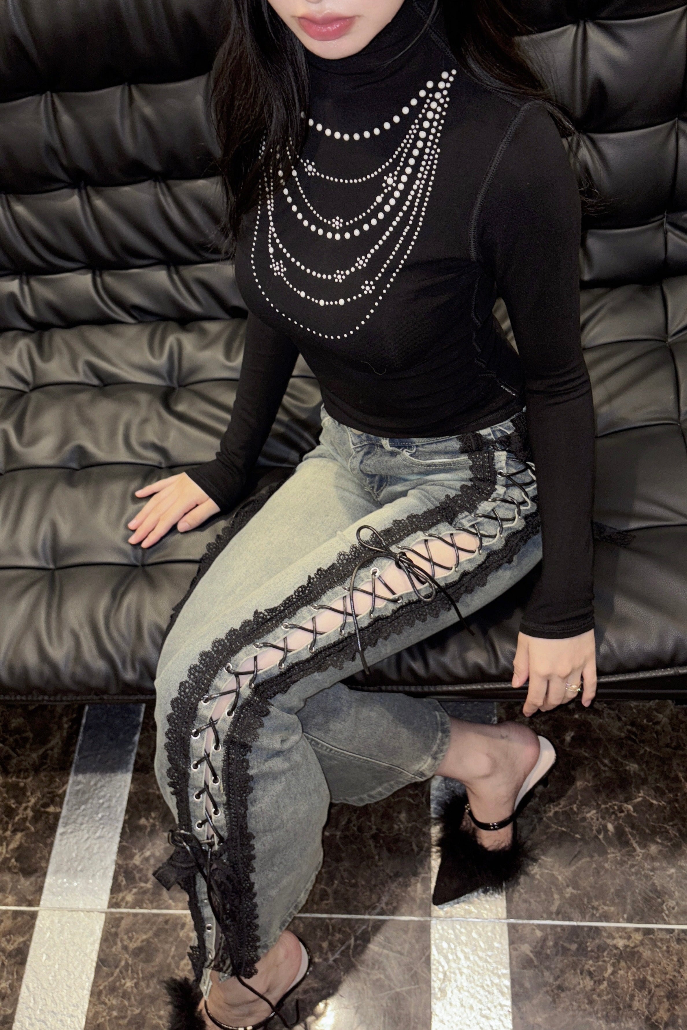 Pearl bijou tops.