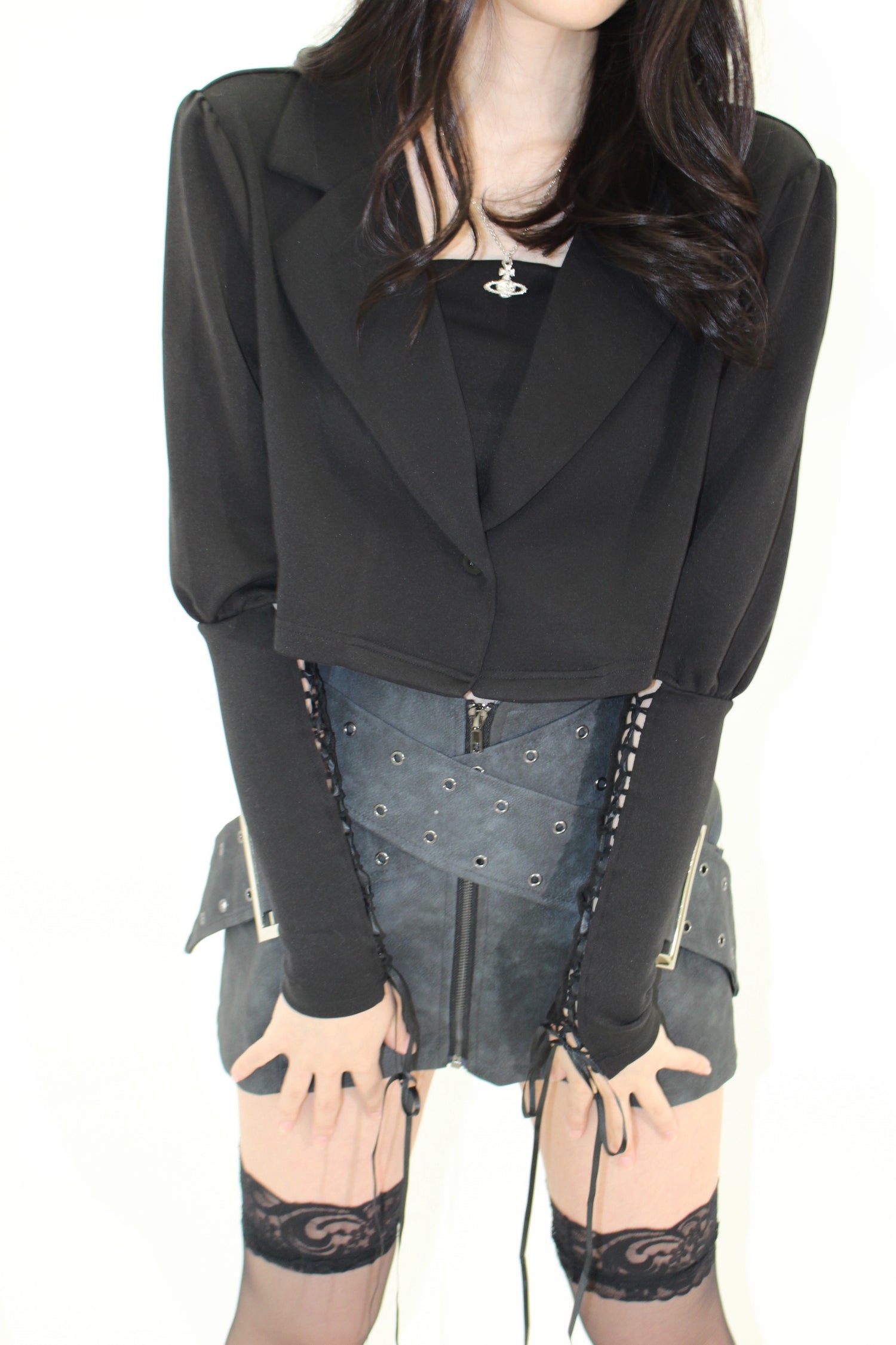 arm lace up jacket.