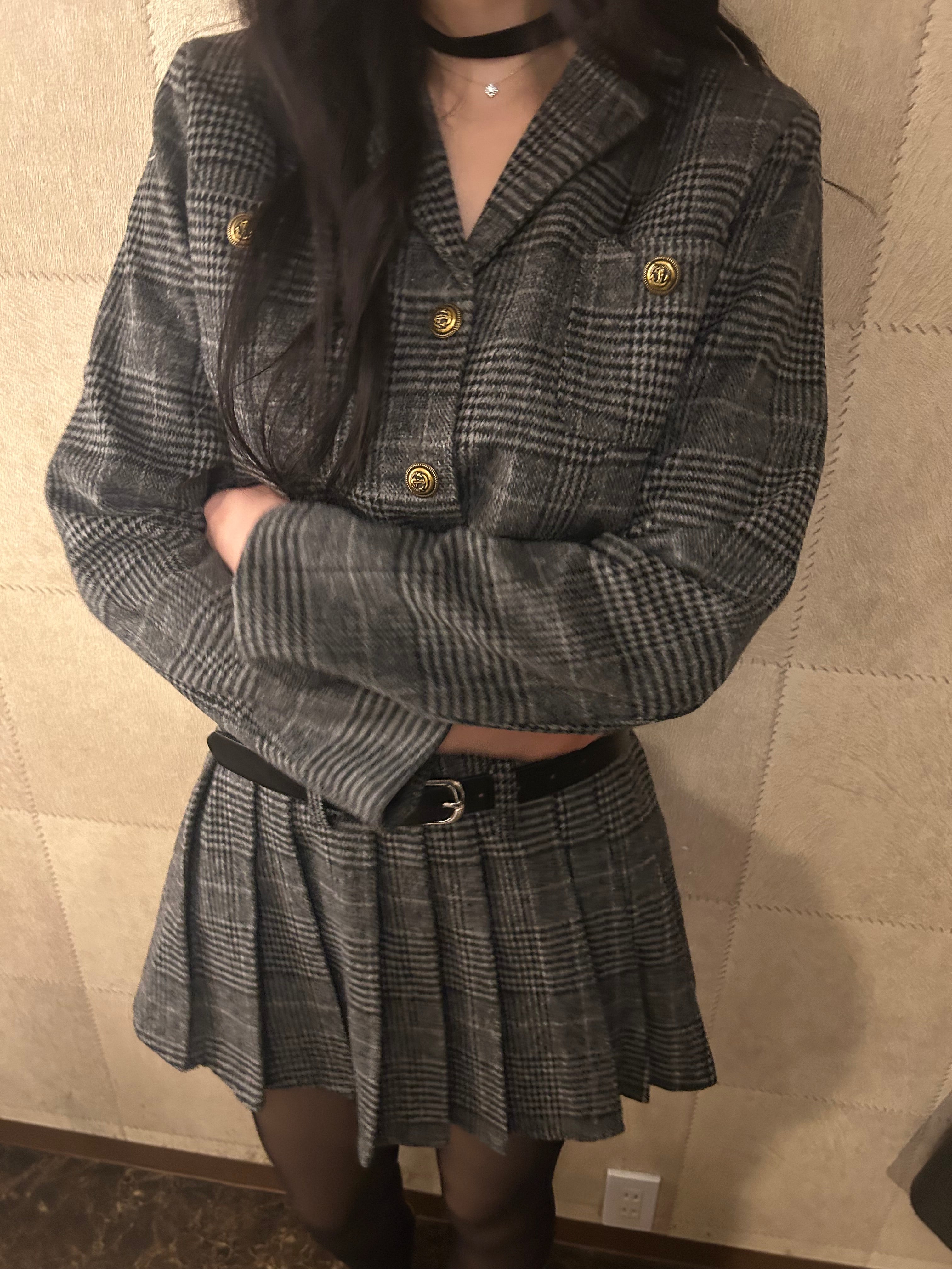 Classic tailored set.