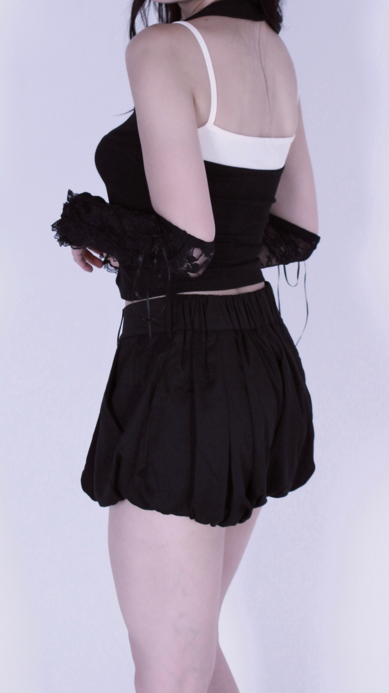cocoon puff skirt.
