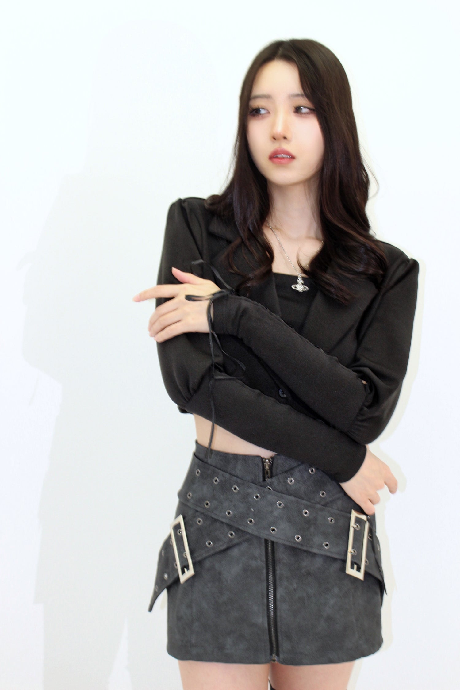 arm lace up jacket.