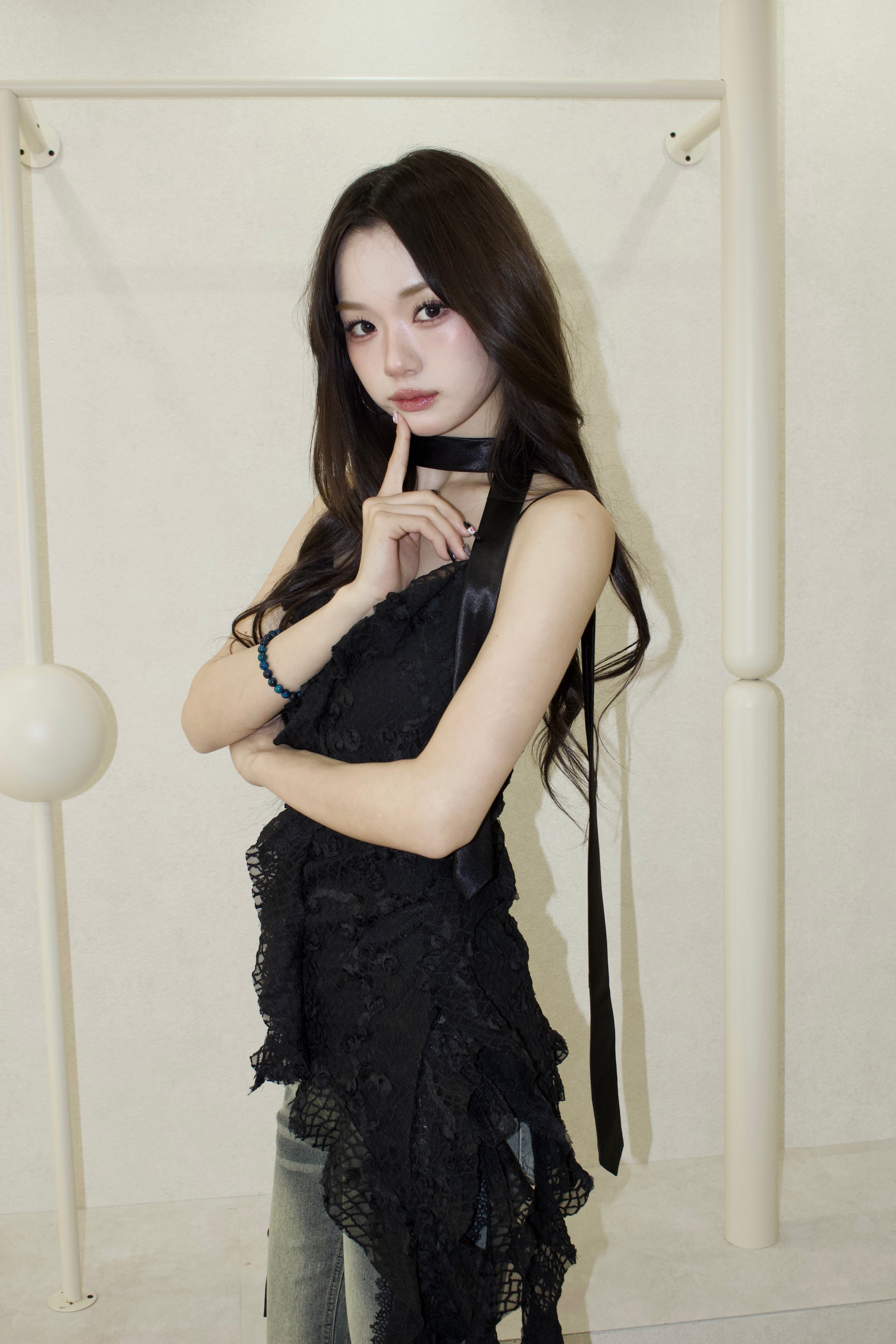 petit rose drape tops.