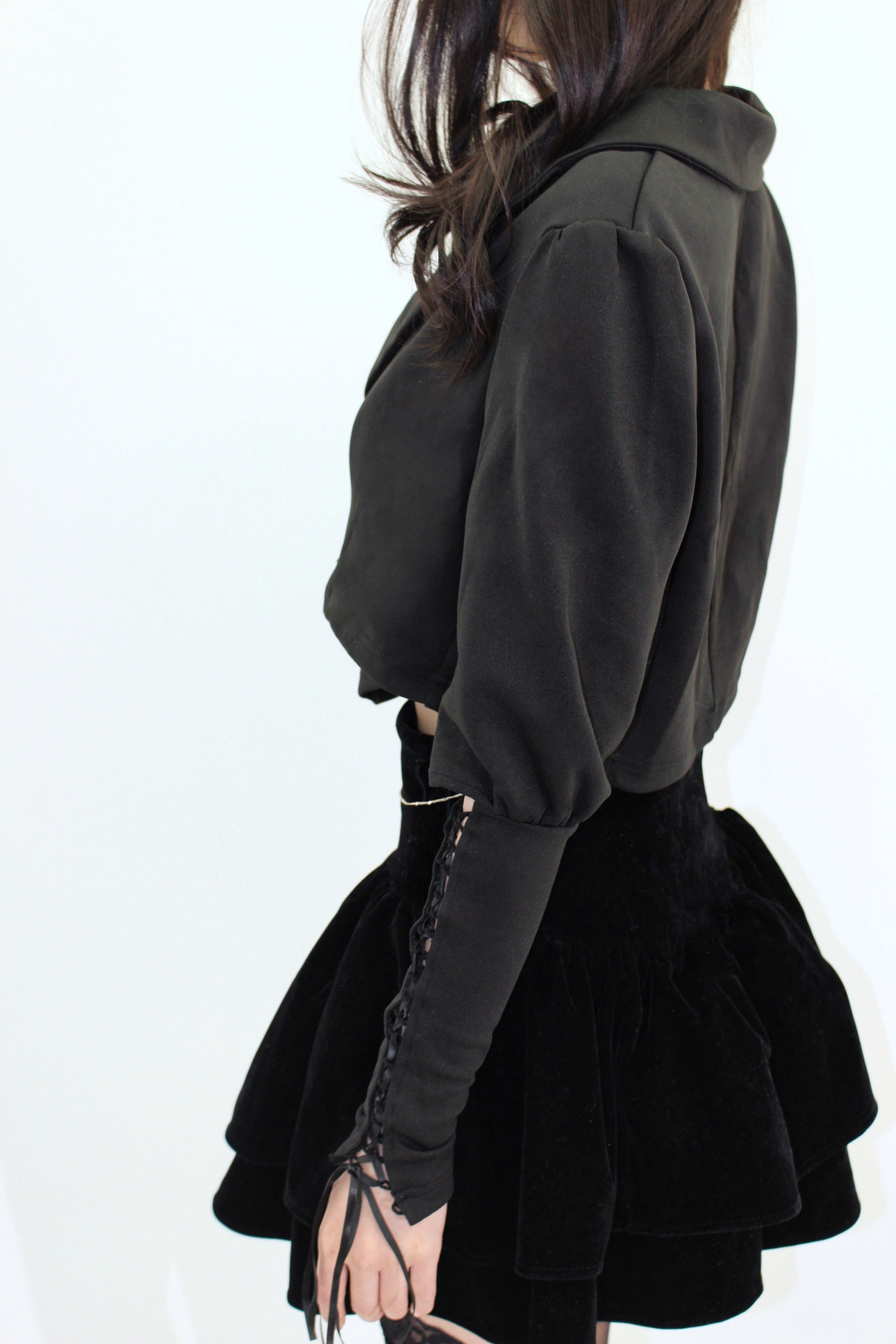 arm lace up jacket.