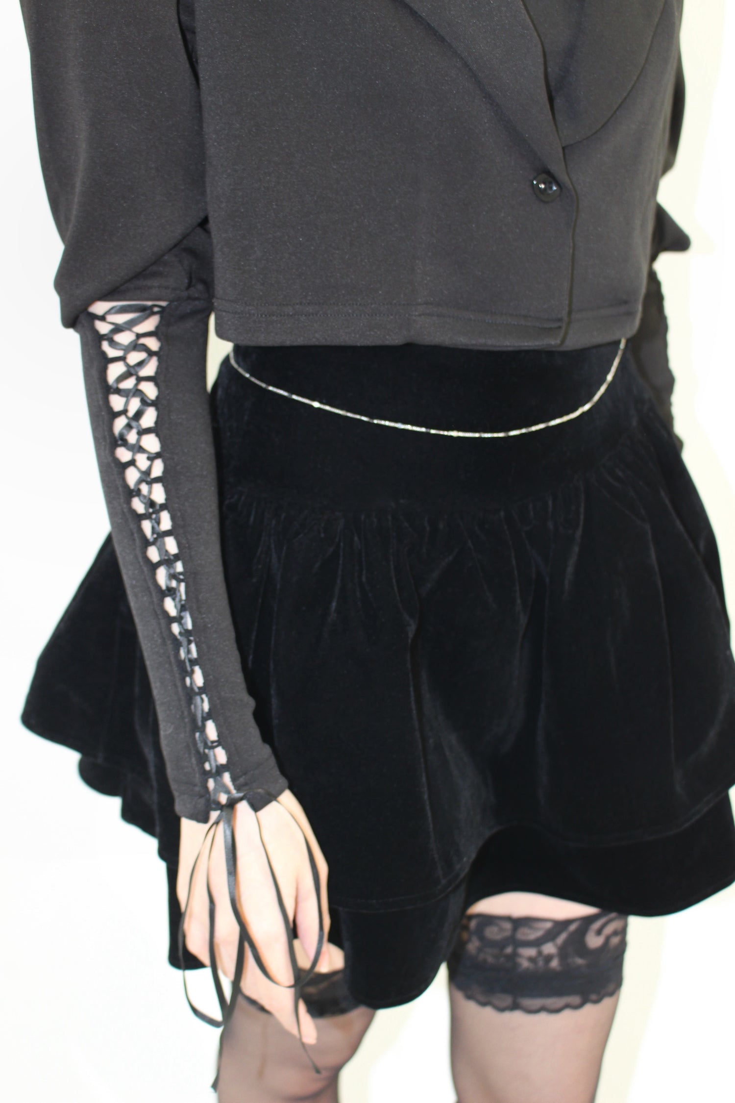 arm lace up jacket.