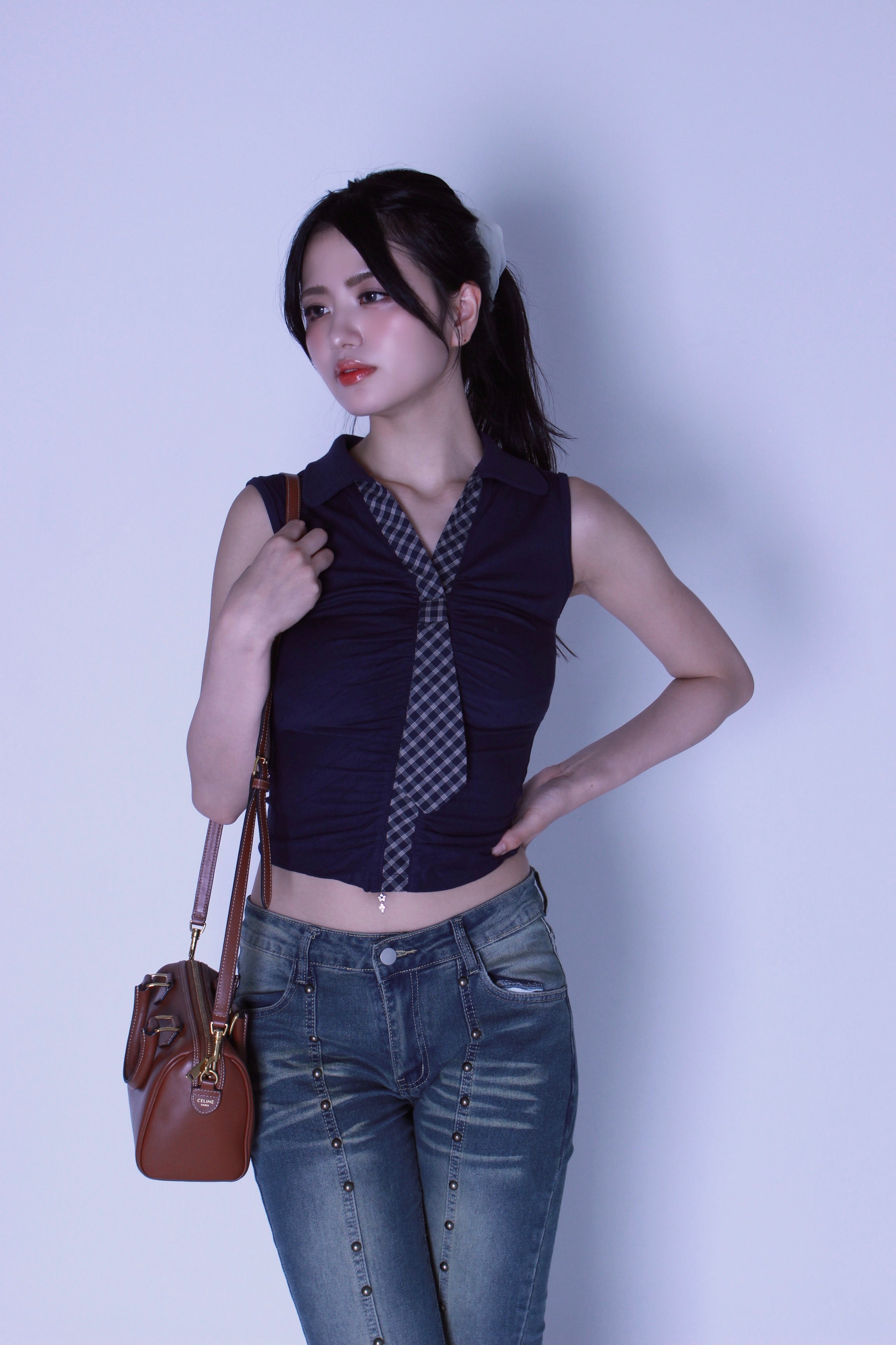 "check me" tie tops.