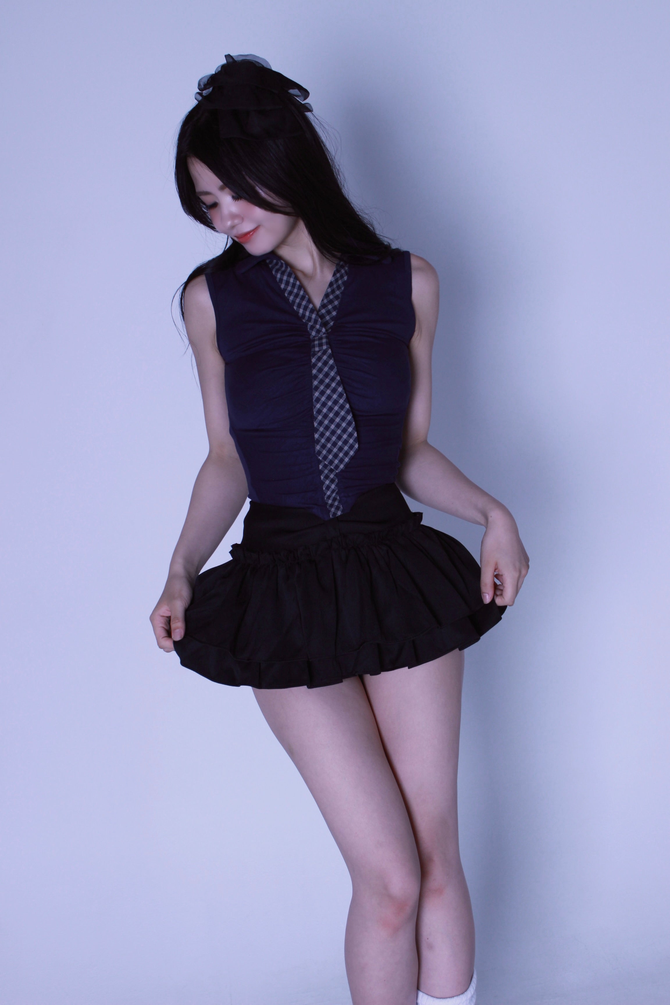 "check me" tie tops.