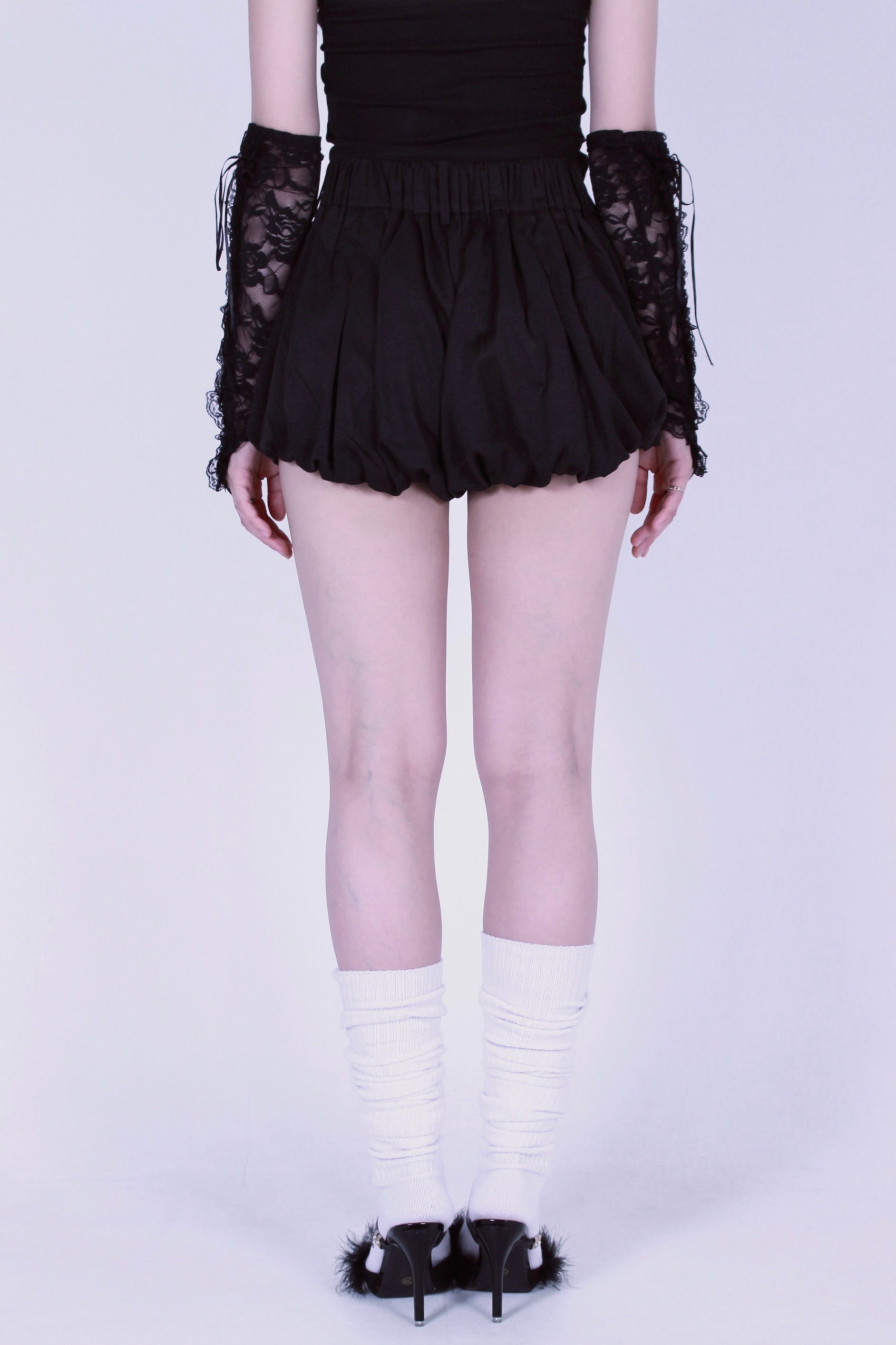cocoon puff skirt.