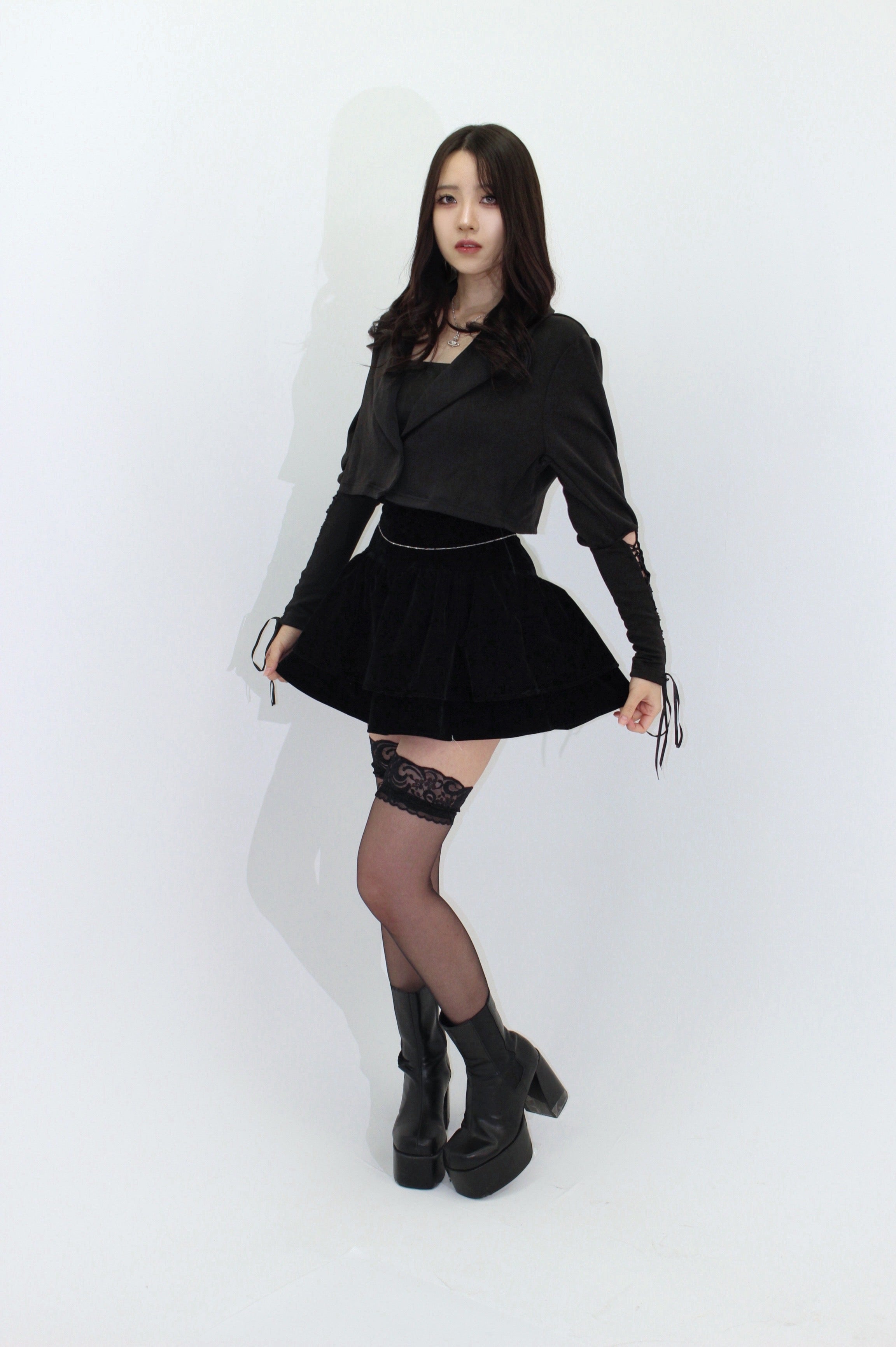 arm lace up jacket.