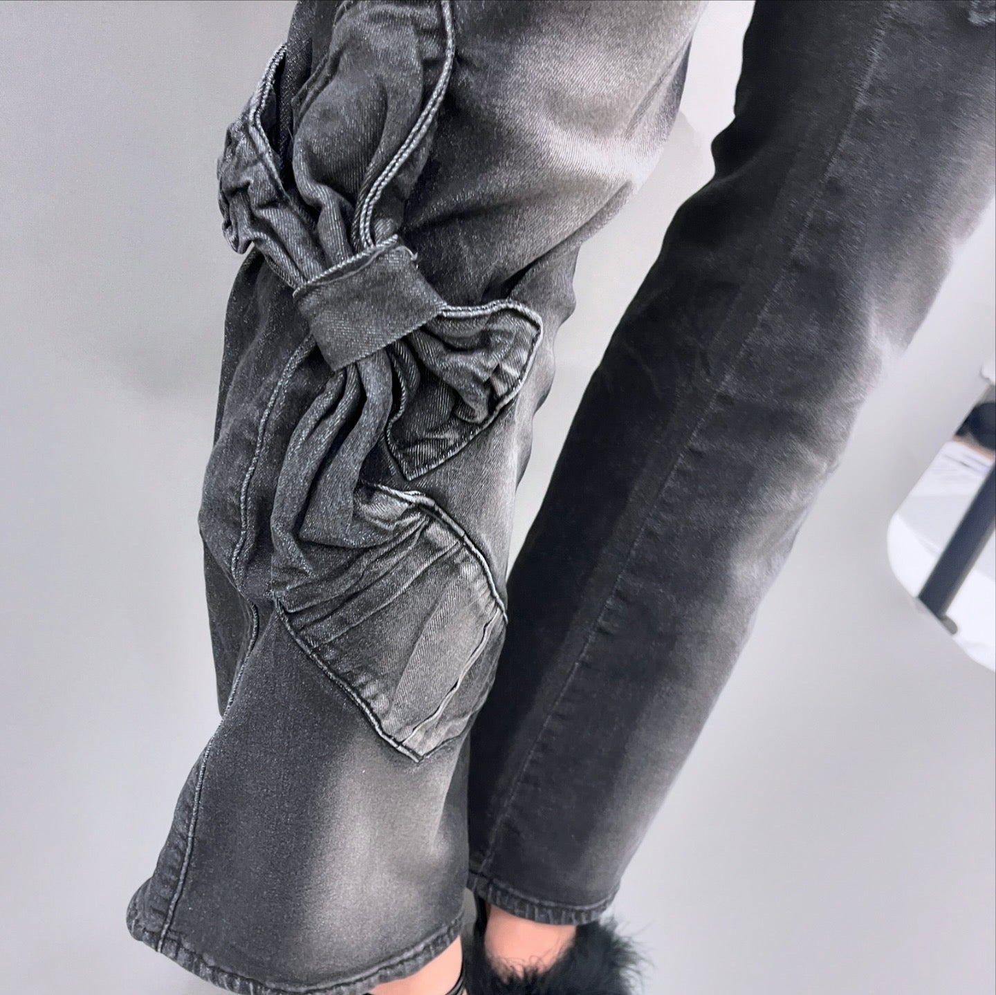 ribbon flare denim.