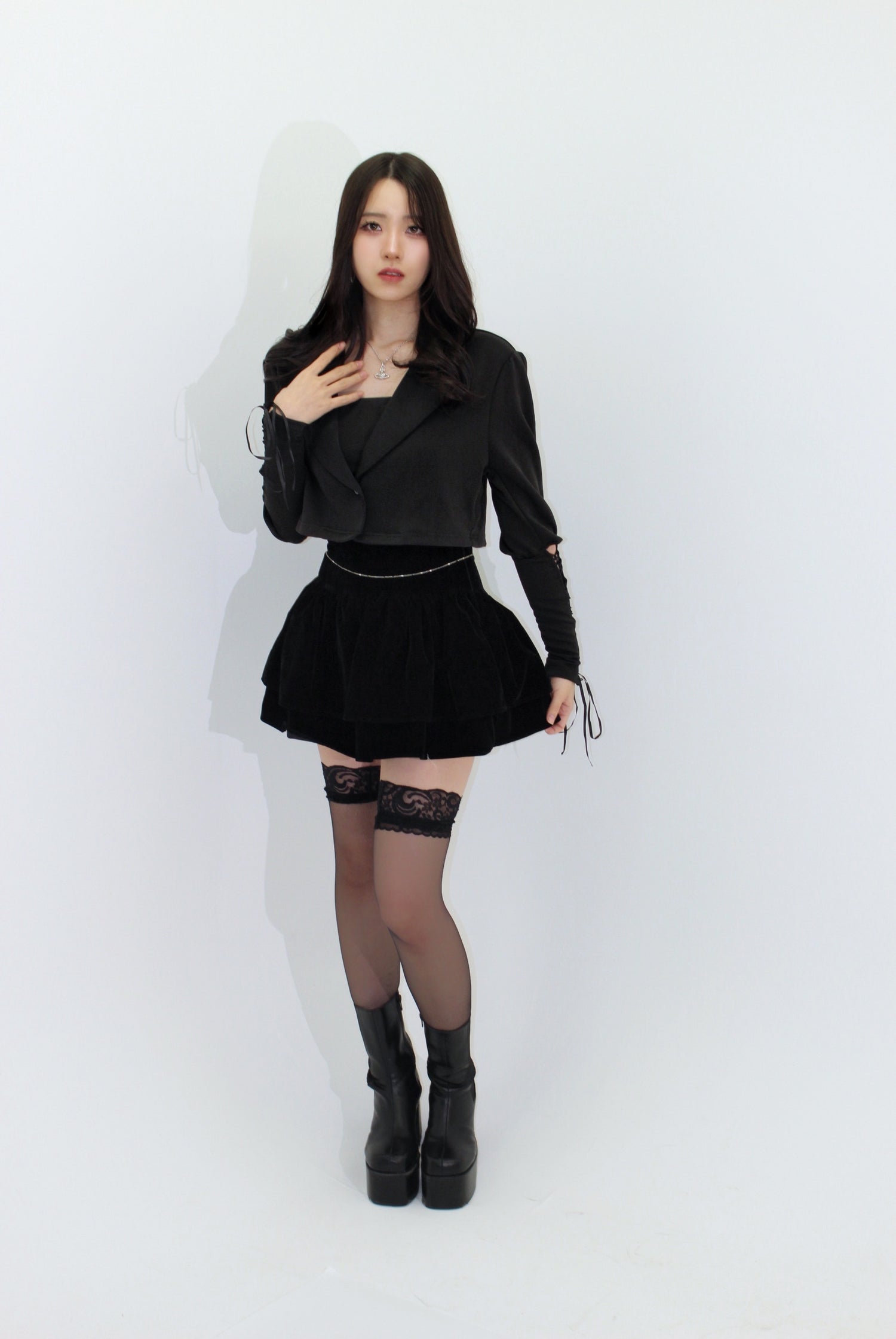 arm lace up jacket.