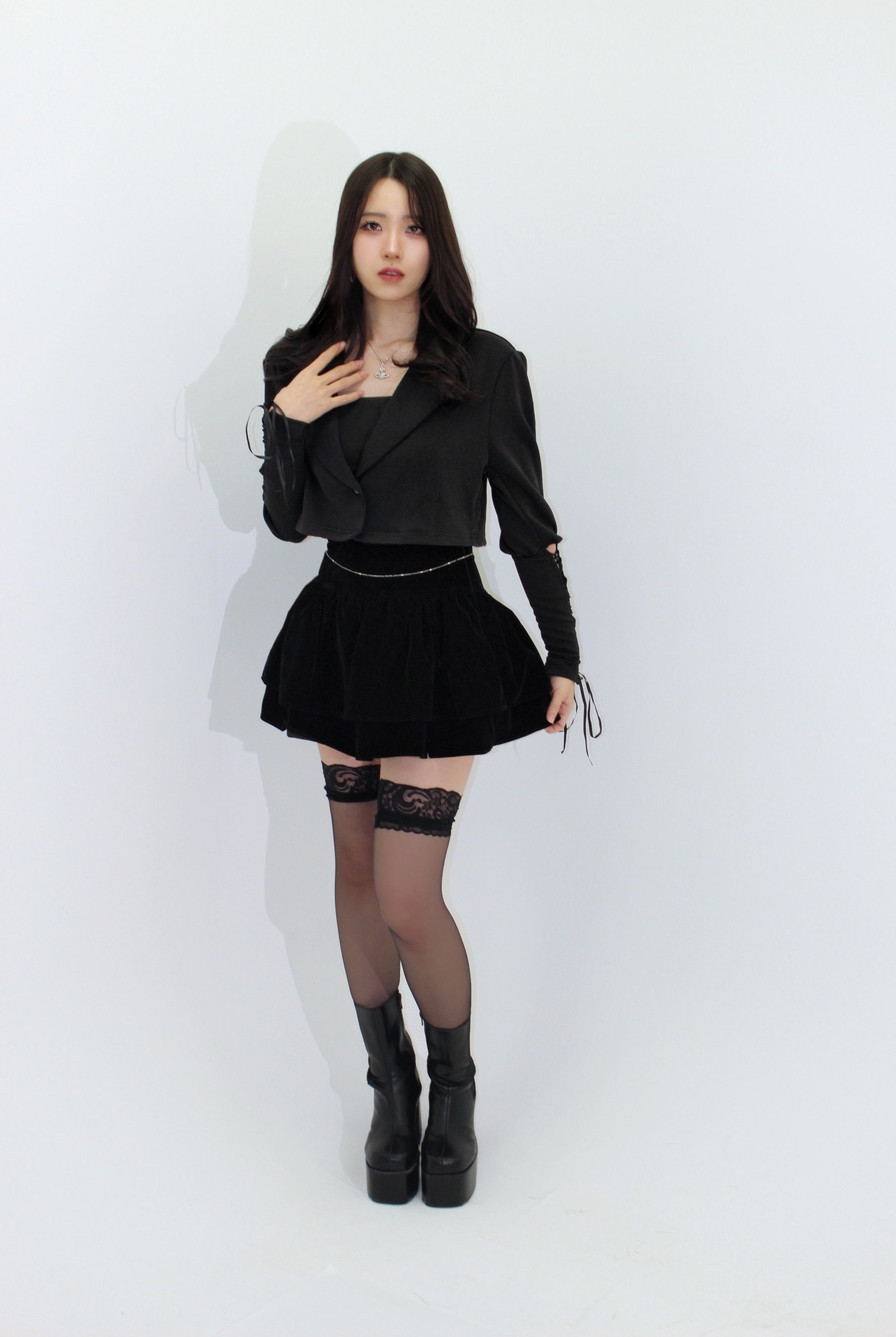arm lace up jacket.