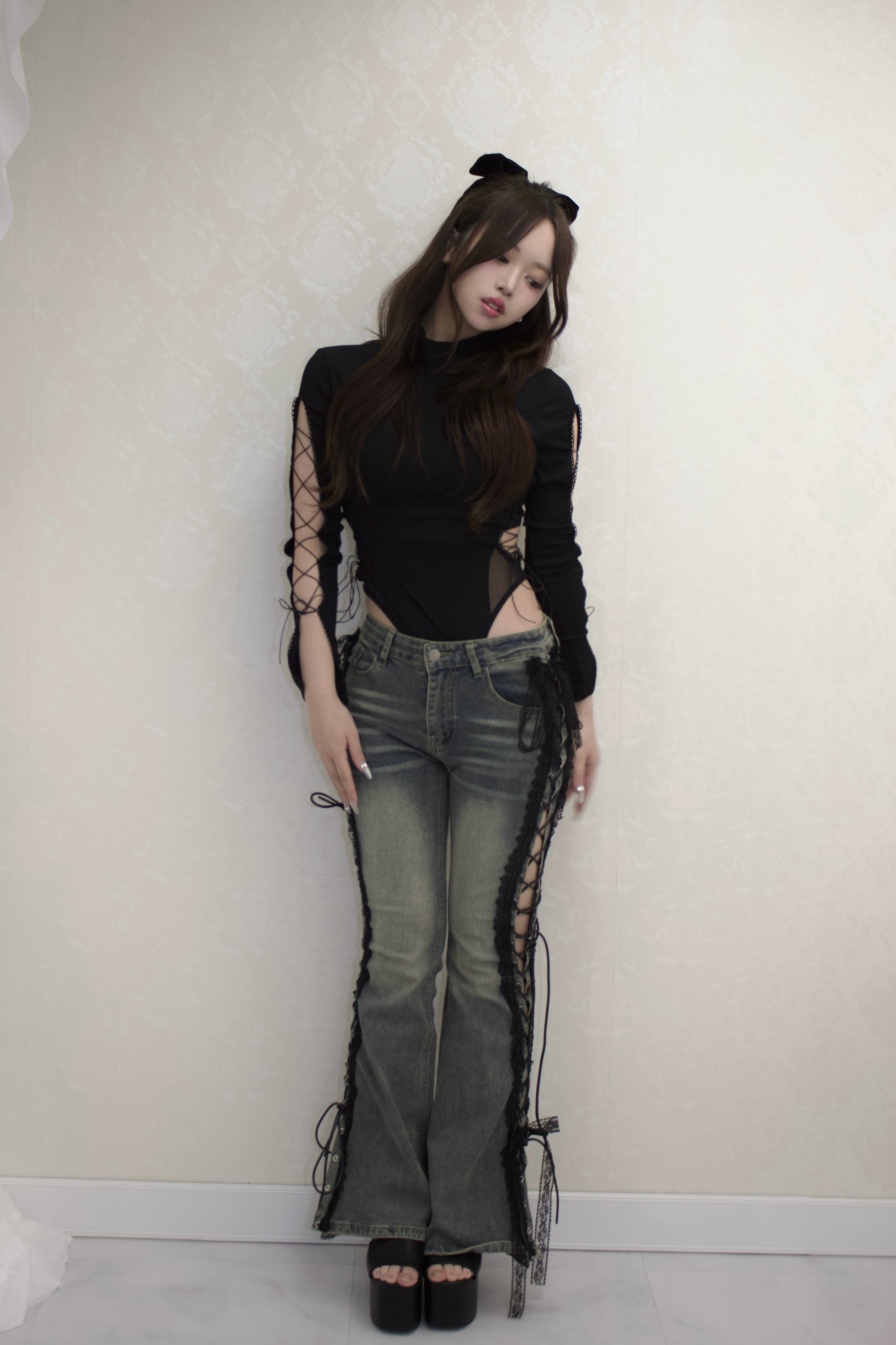 Bare Lace-Up Bodysuit.