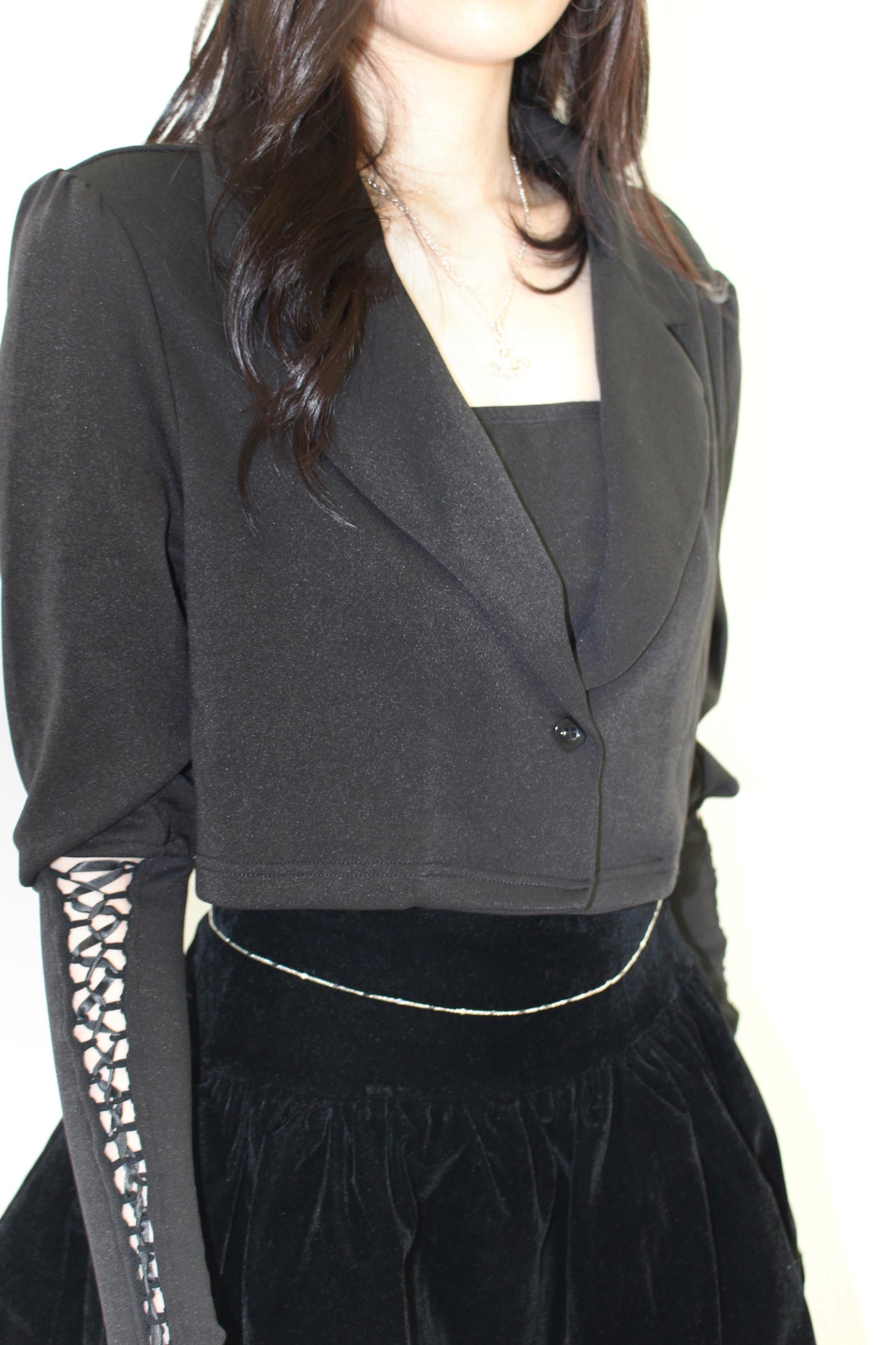 arm lace up jacket.