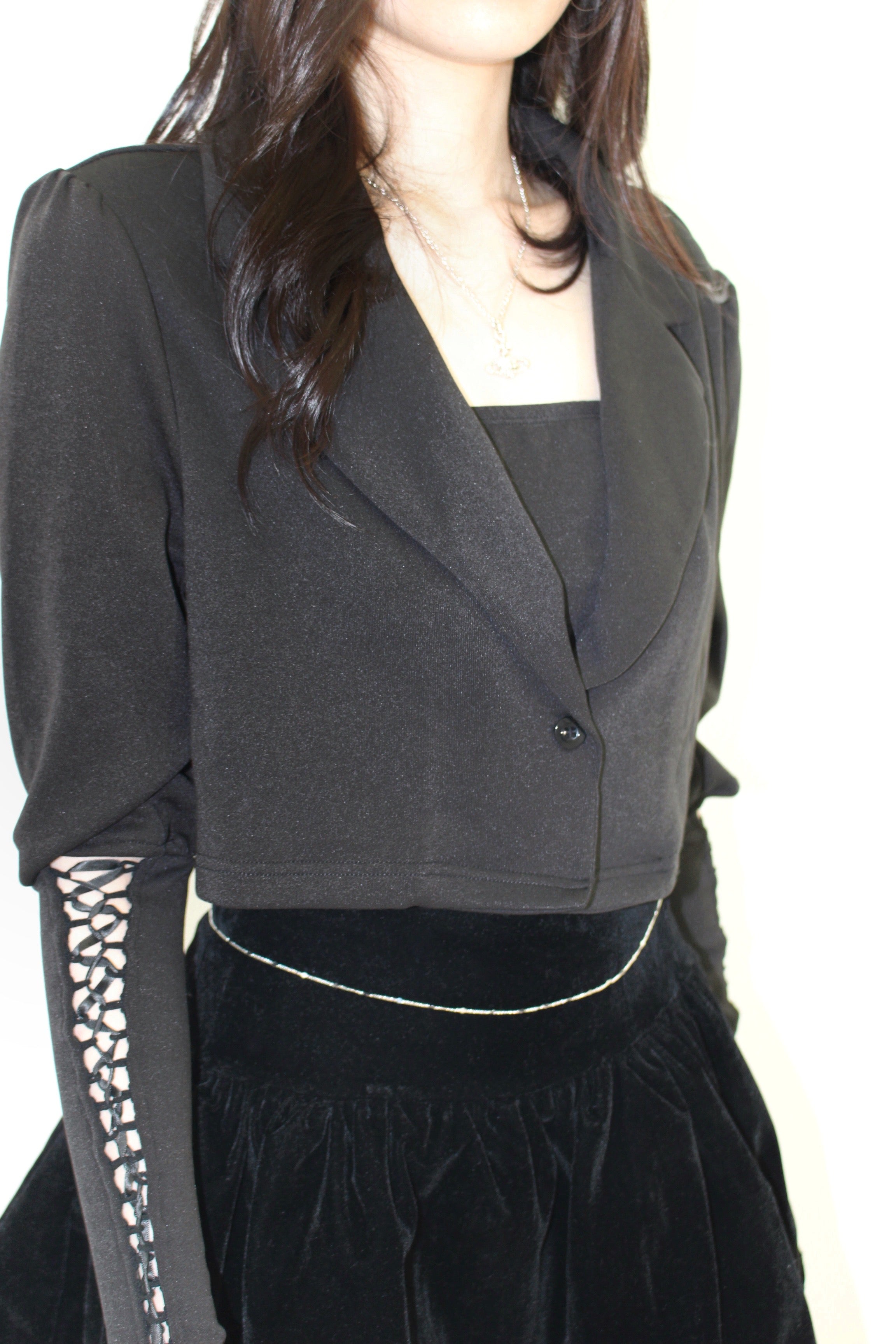 arm lace up jacket.
