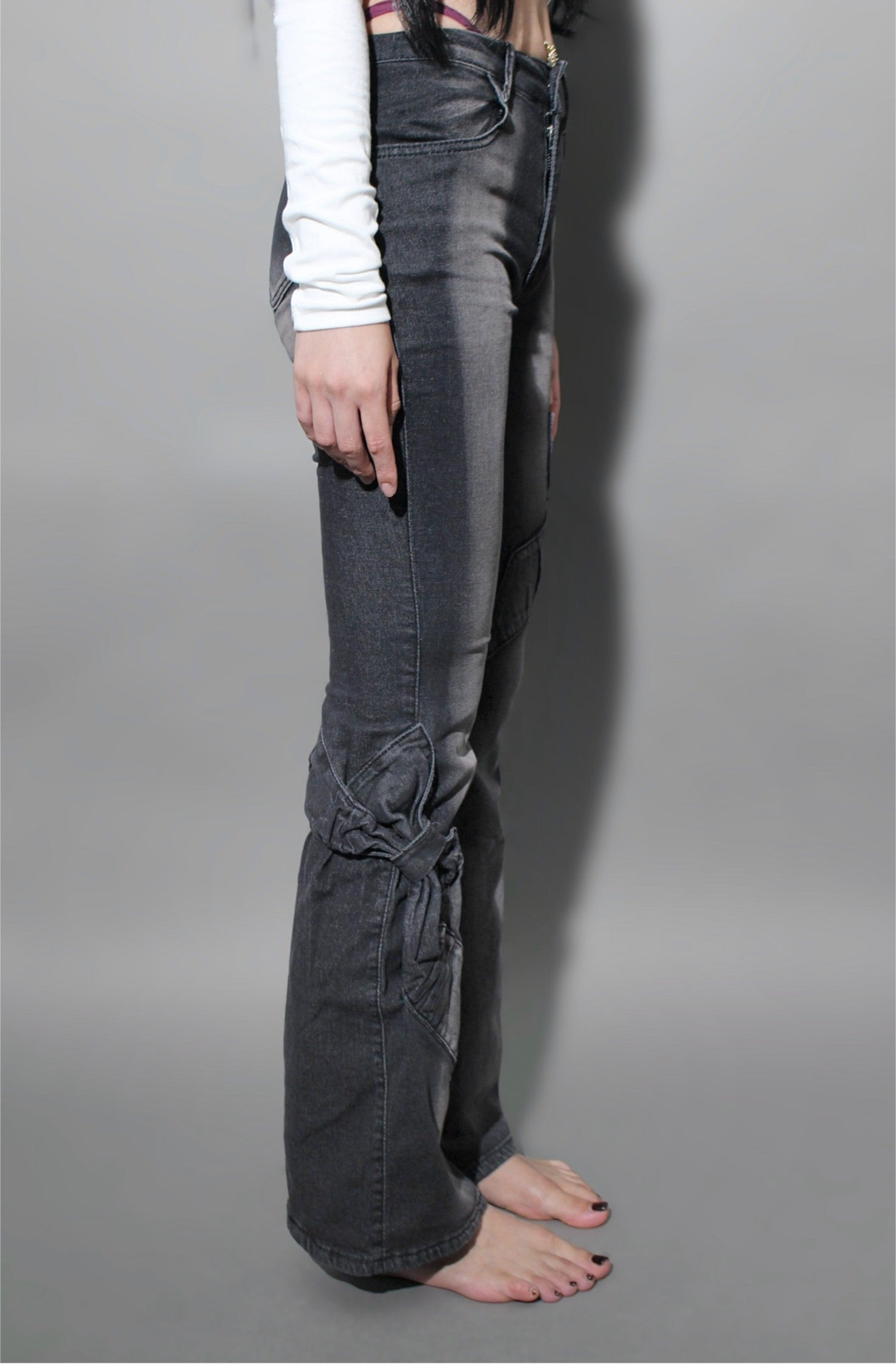 ribbon flare denim.