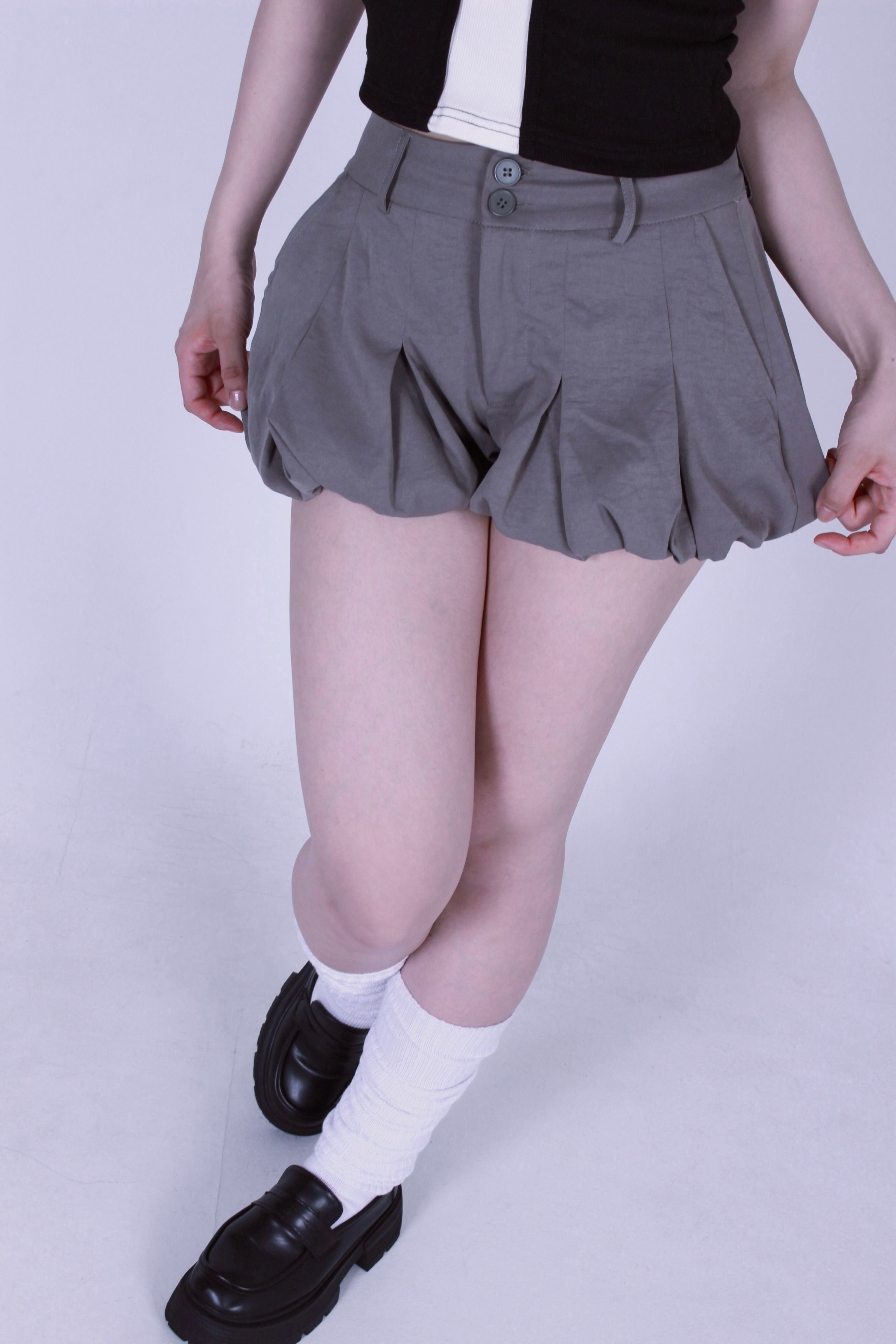 cocoon puff skirt.