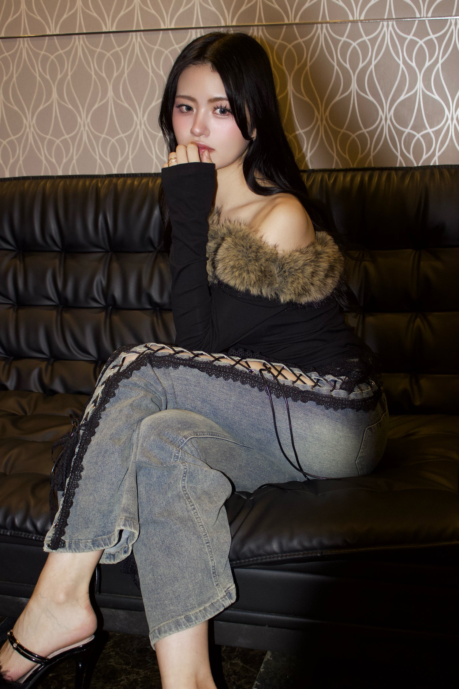 fluffy shoulder tops.