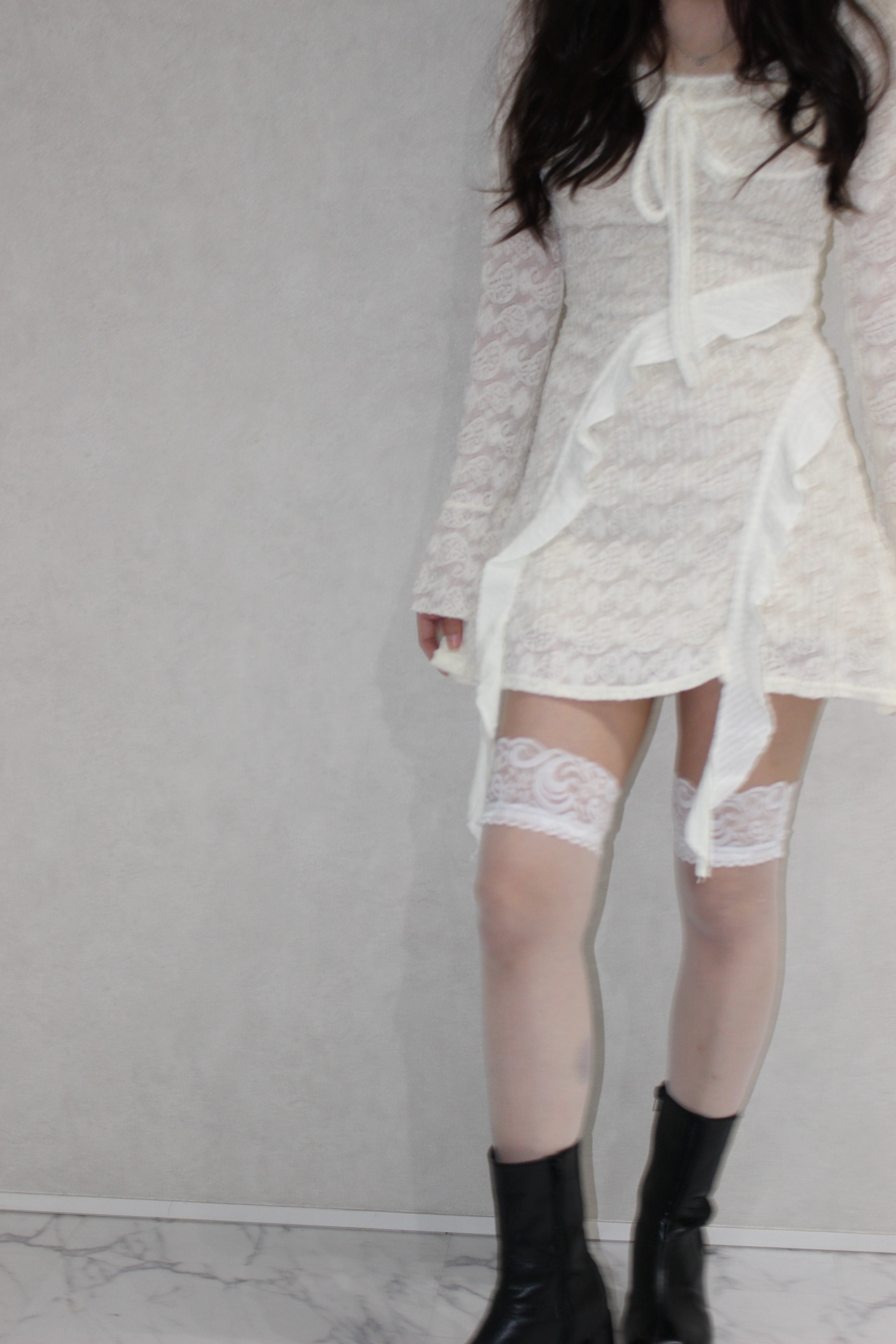 ruffle lace one-piece.