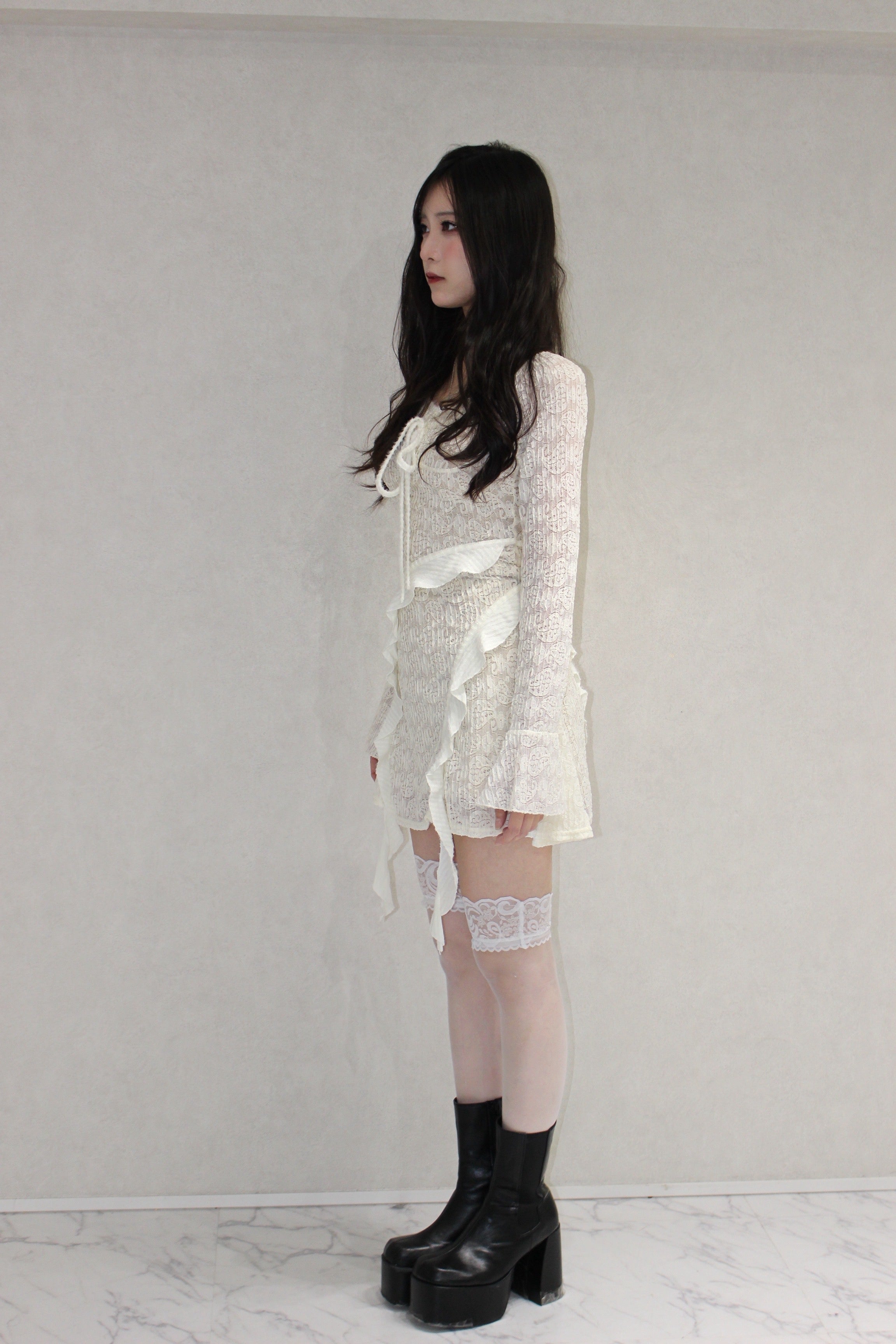 ruffle lace one-piece.