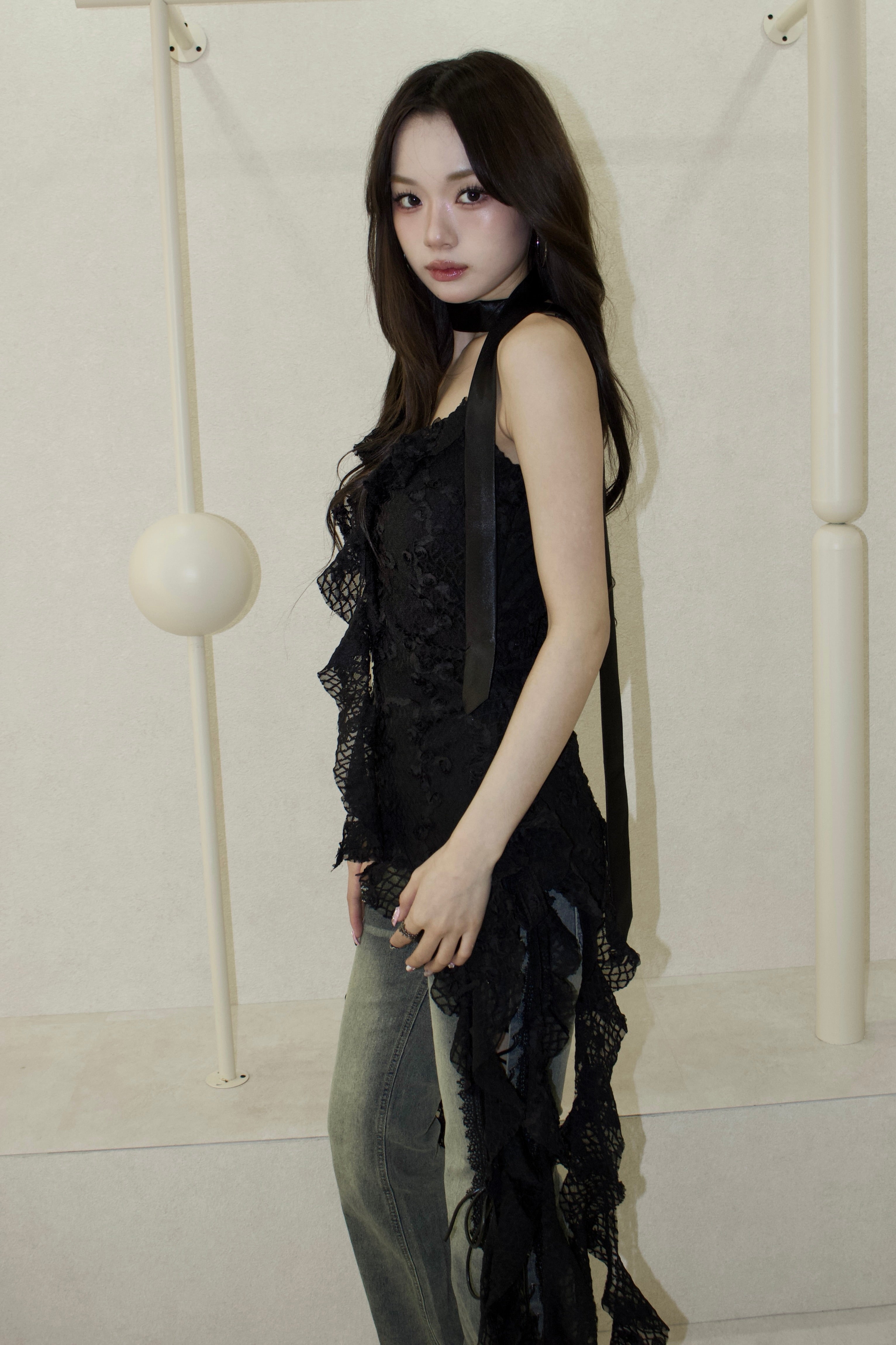 petit rose drape tops.