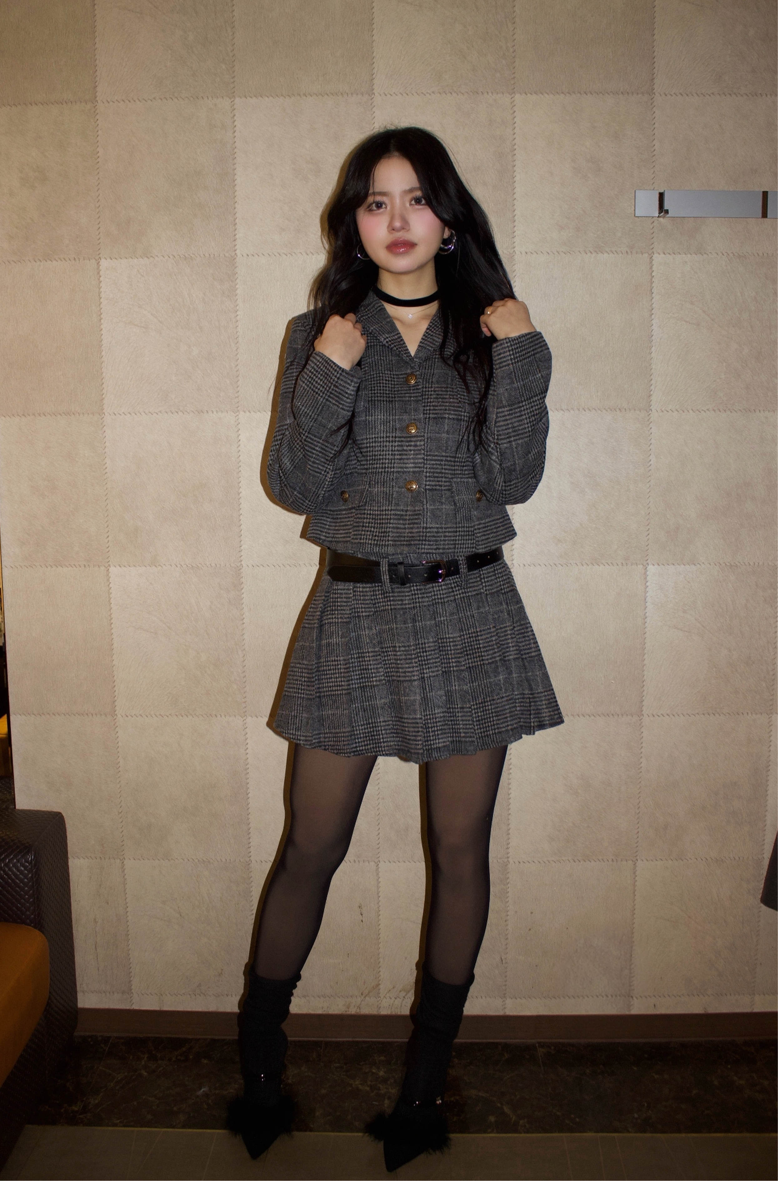 Classic tailored set.