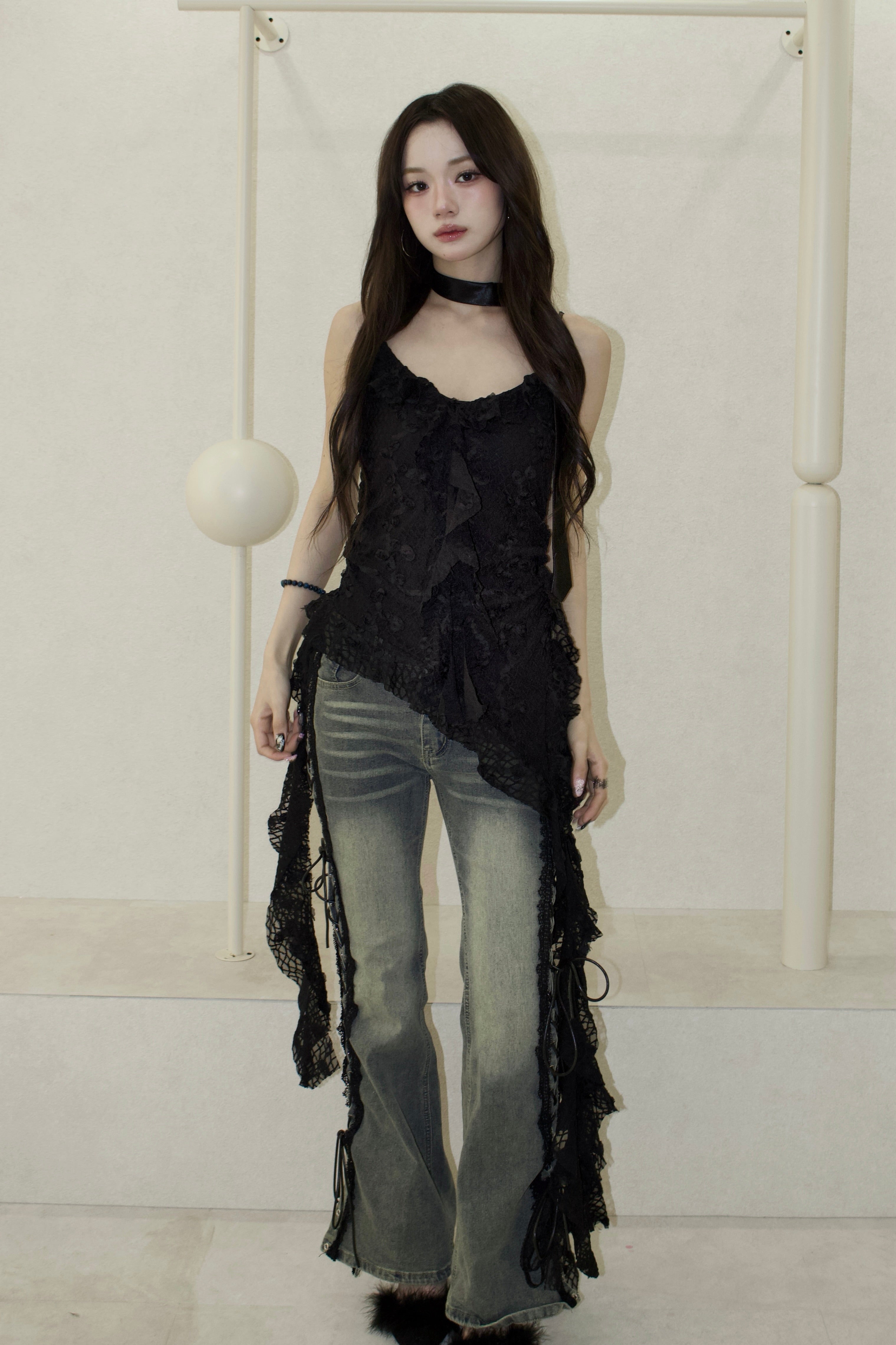 petit rose drape tops.