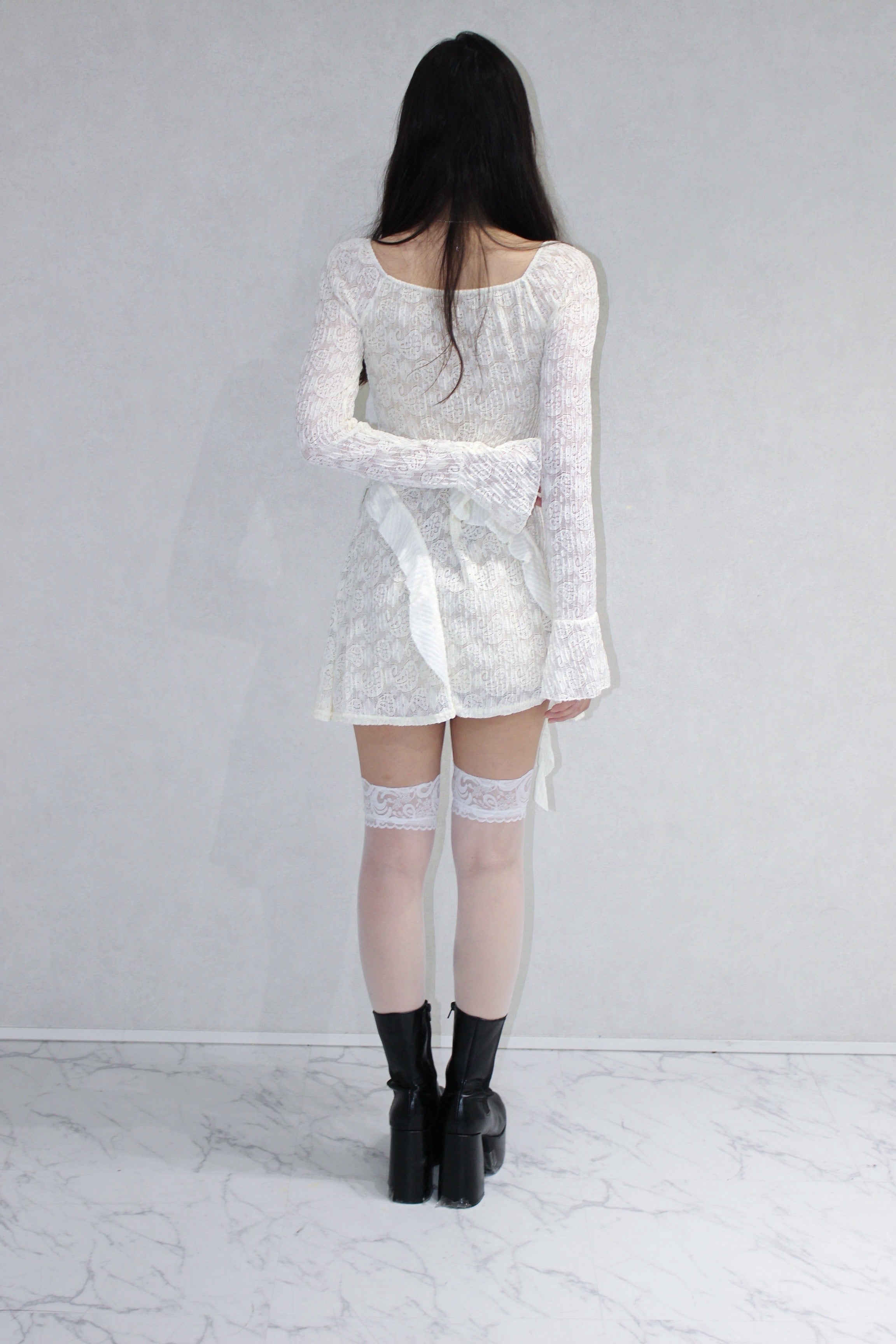 ruffle lace one-piece.