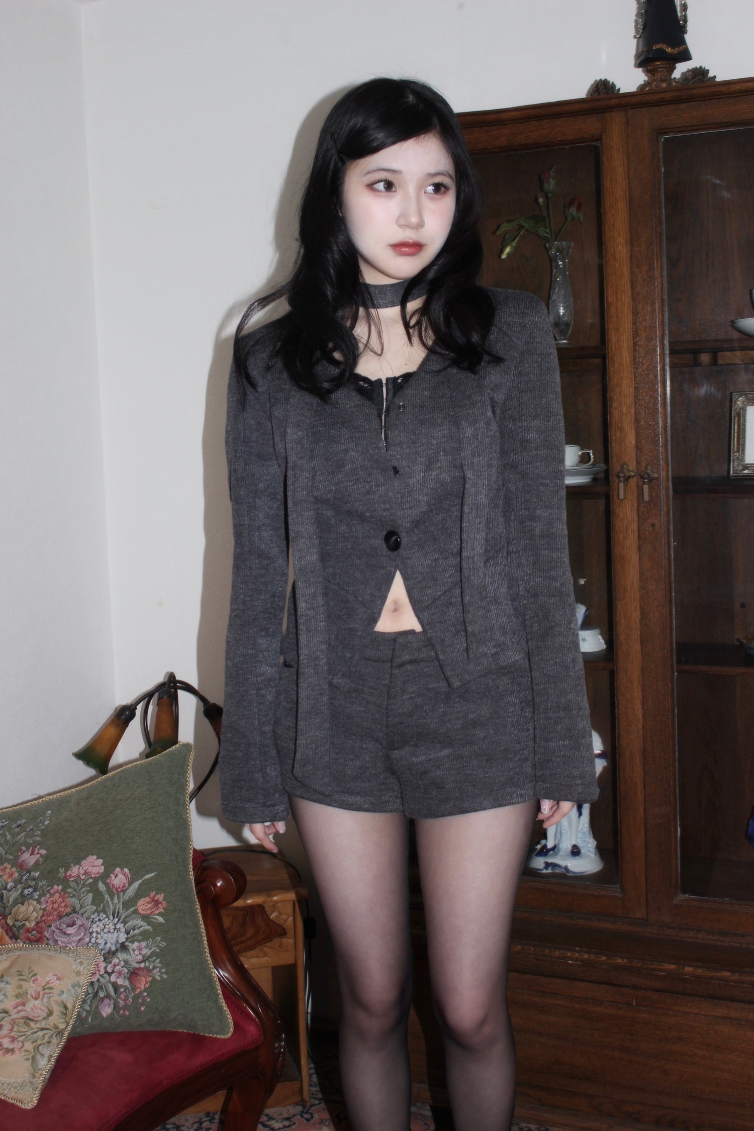 knit gris set-up