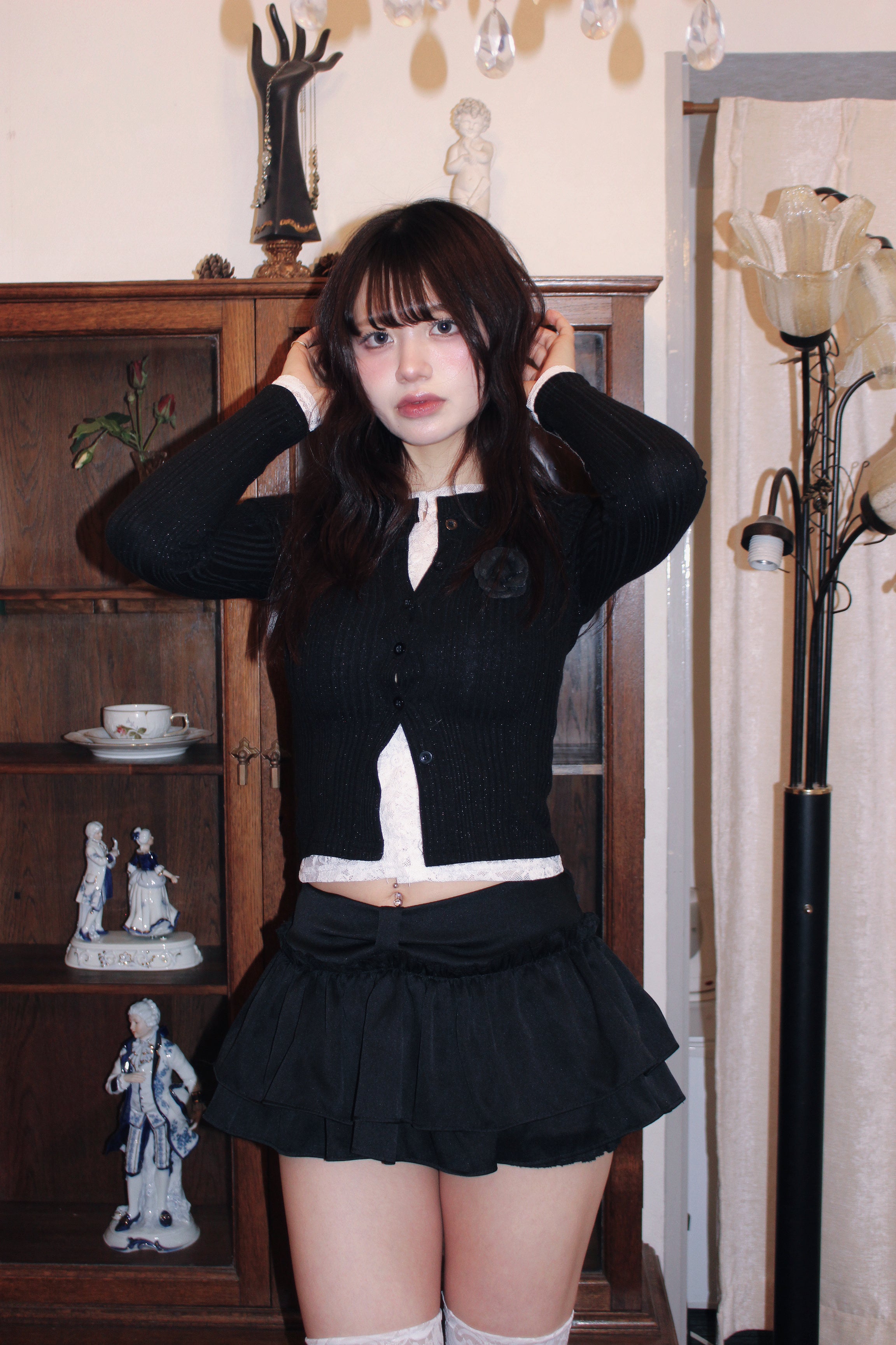 rose lace cardigan.