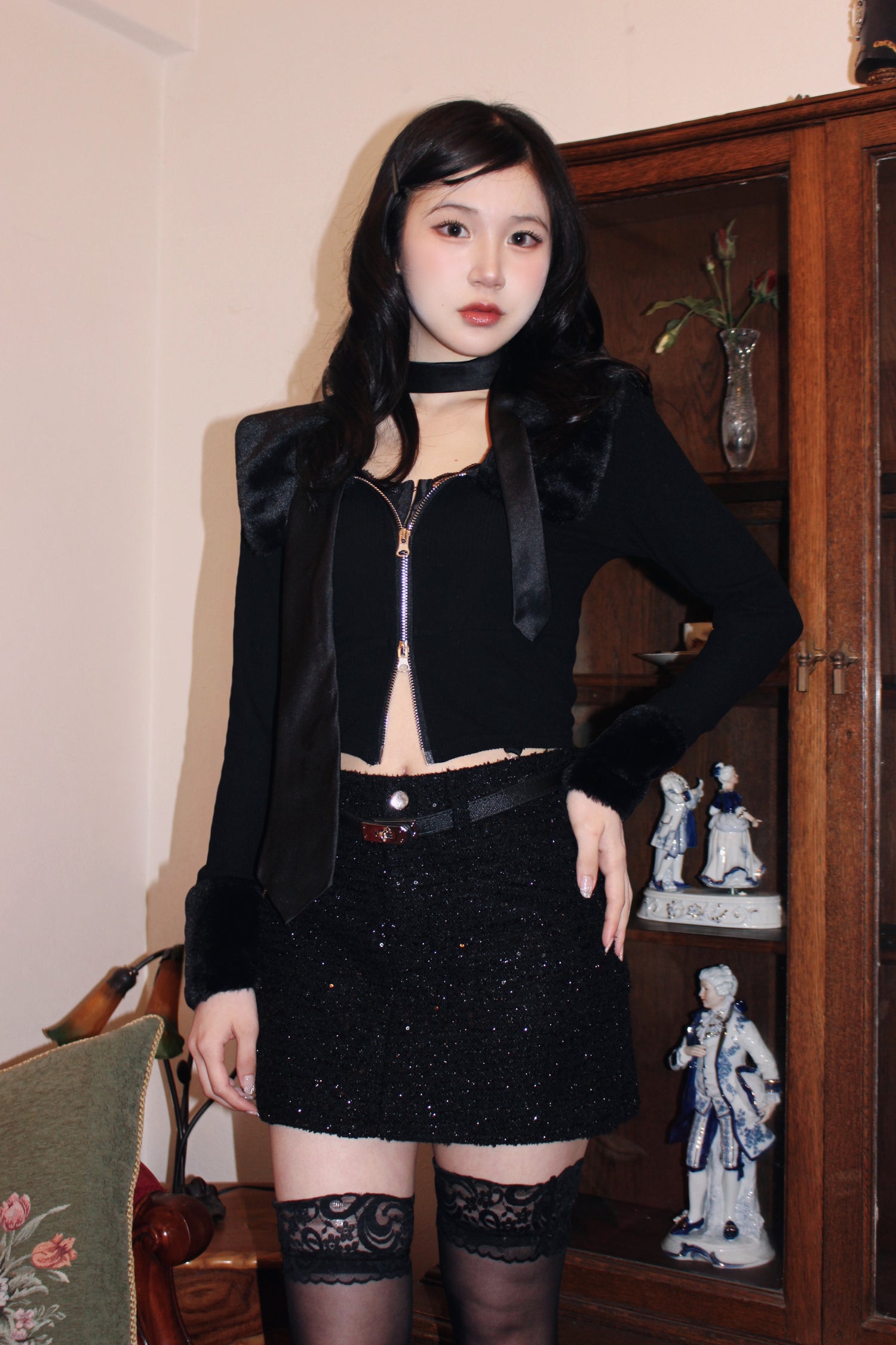 twinkle down on skirt.