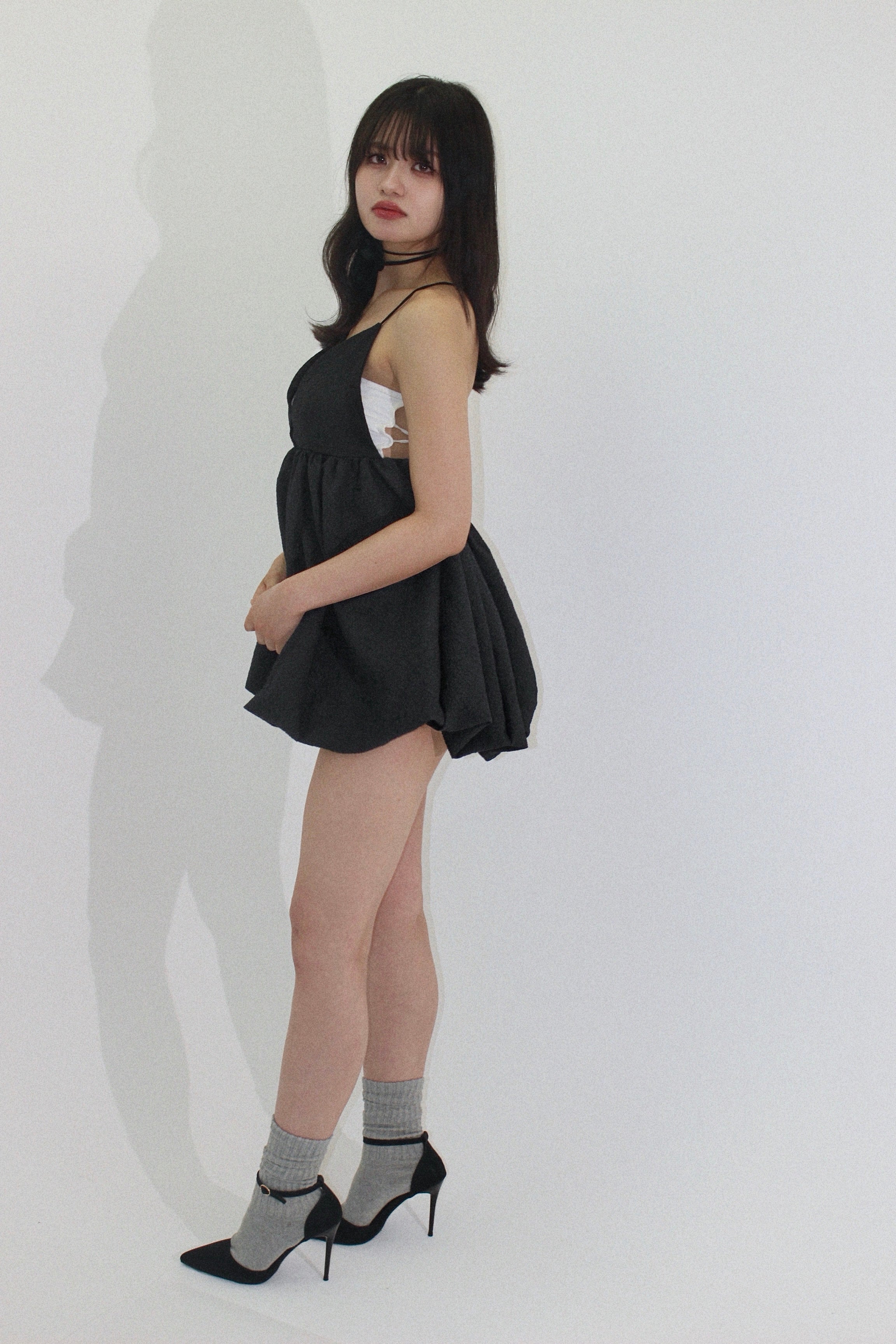 mini balloon dress.