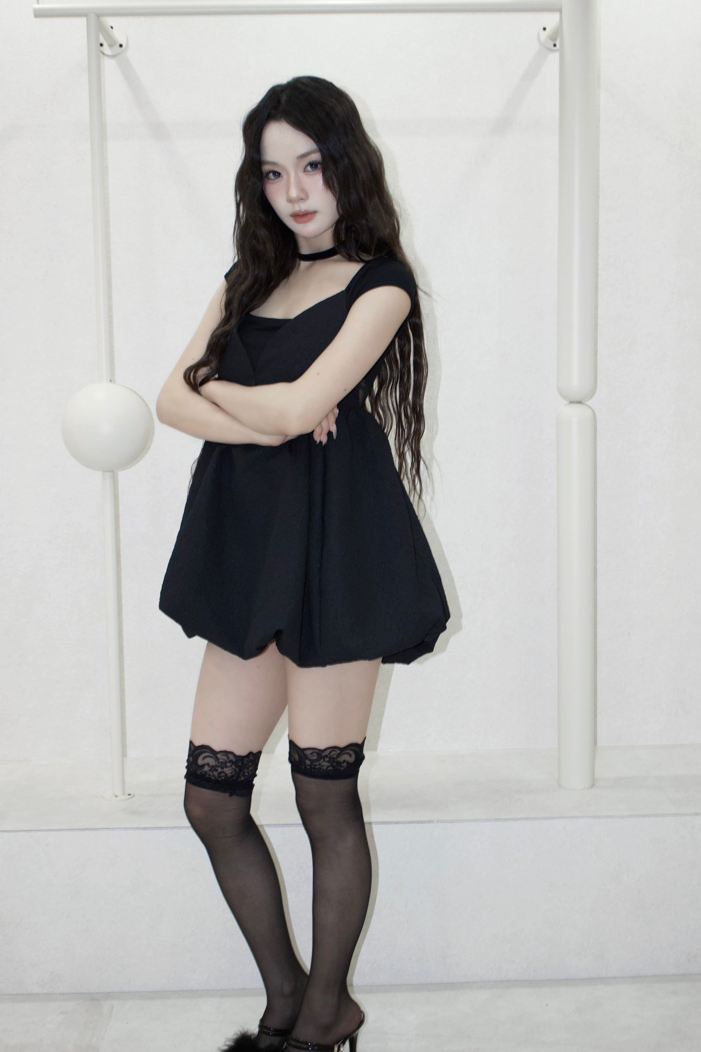 mini balloon dress.