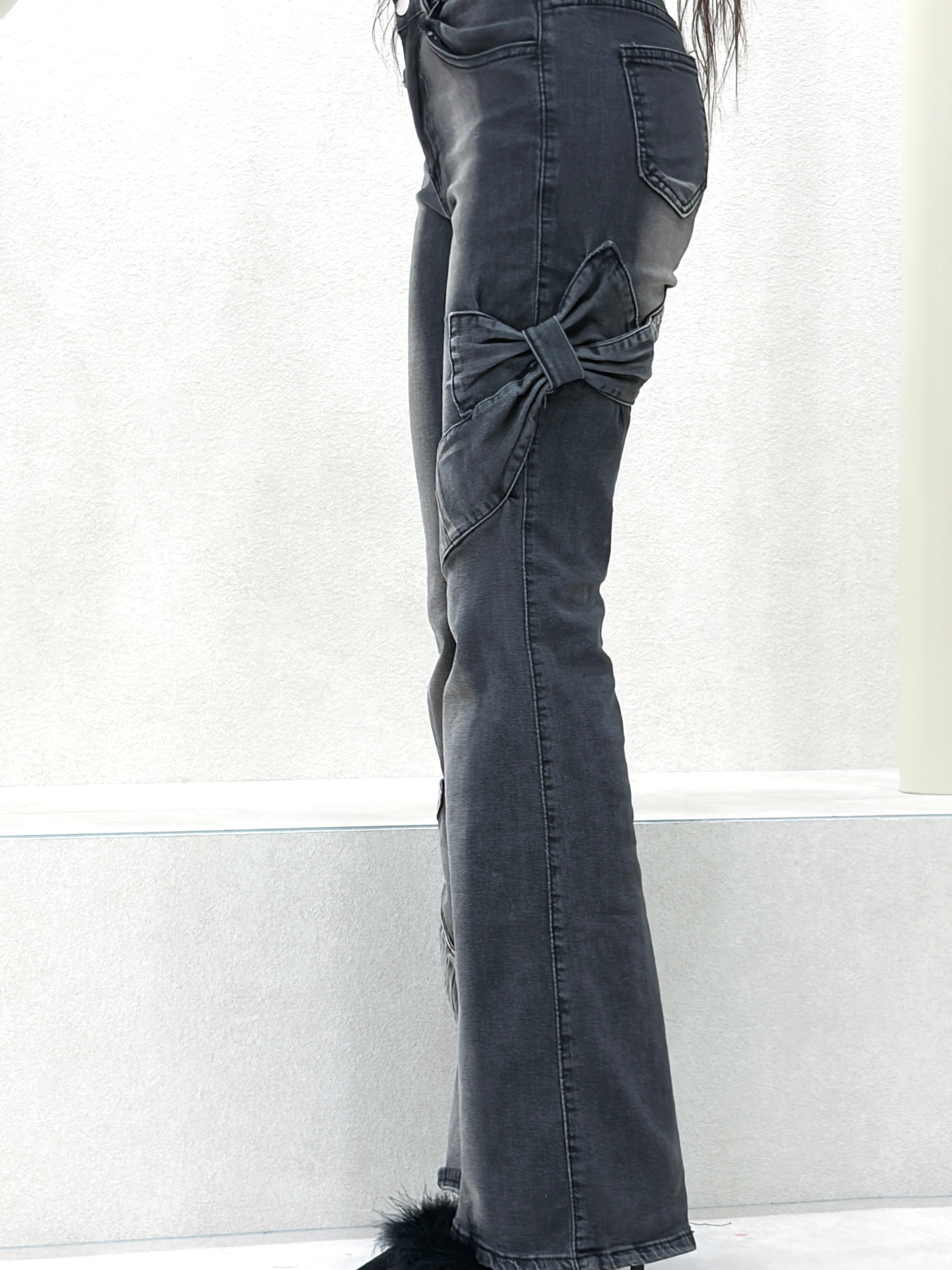 ribbon flare denim.