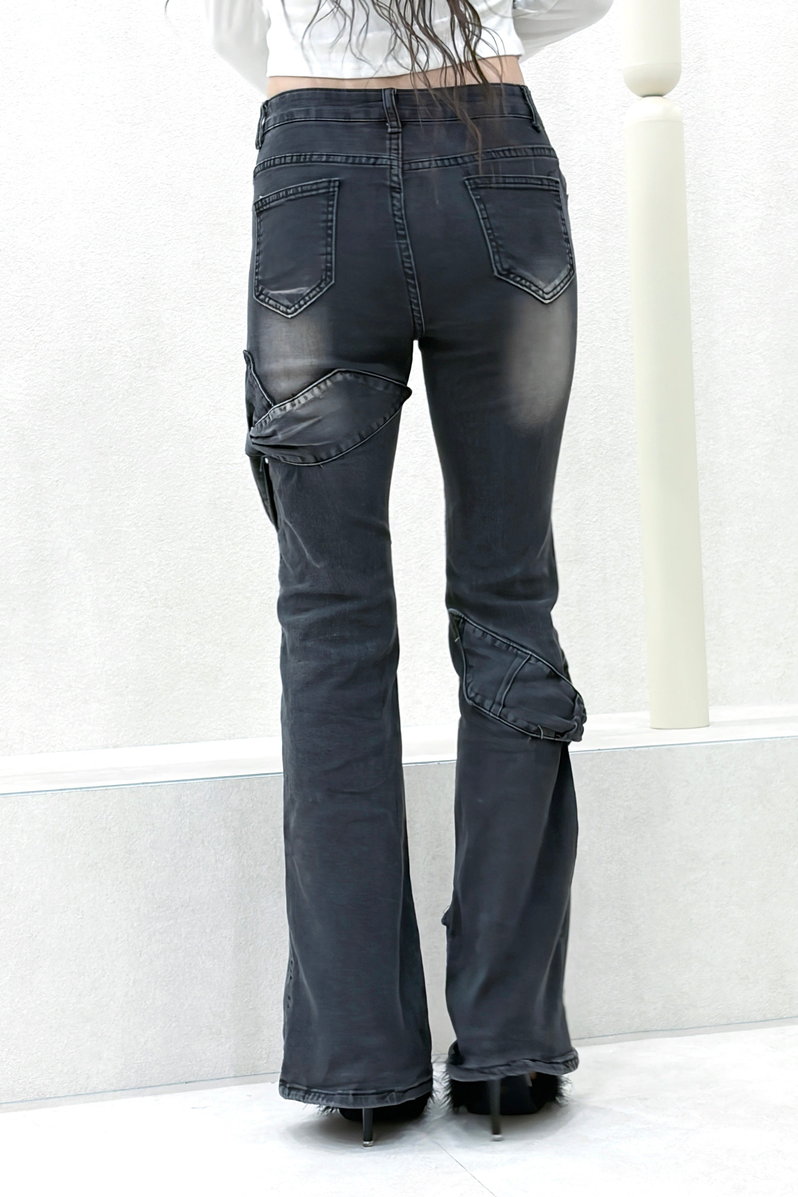 ribbon flare denim.