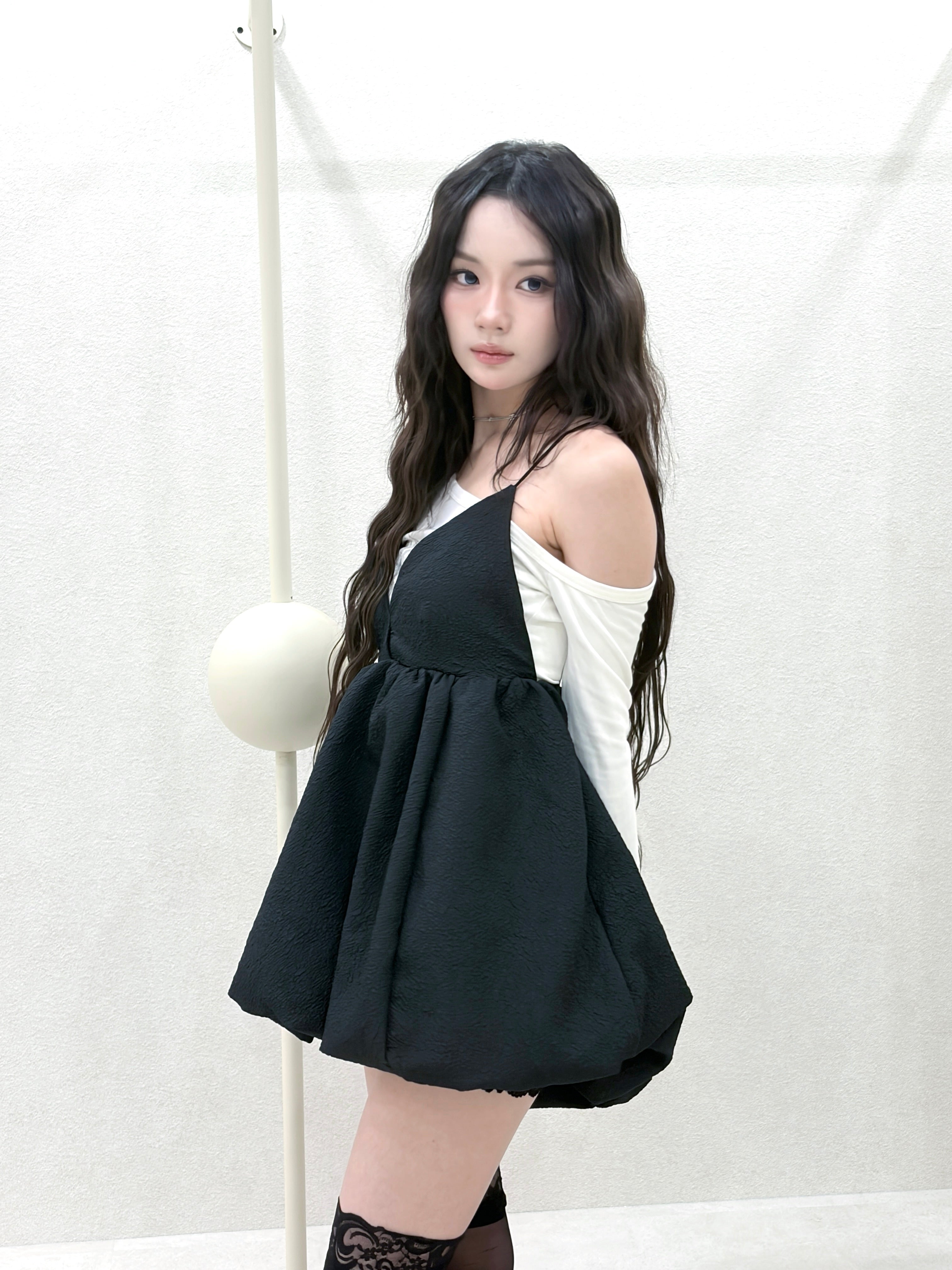 mini balloon dress.