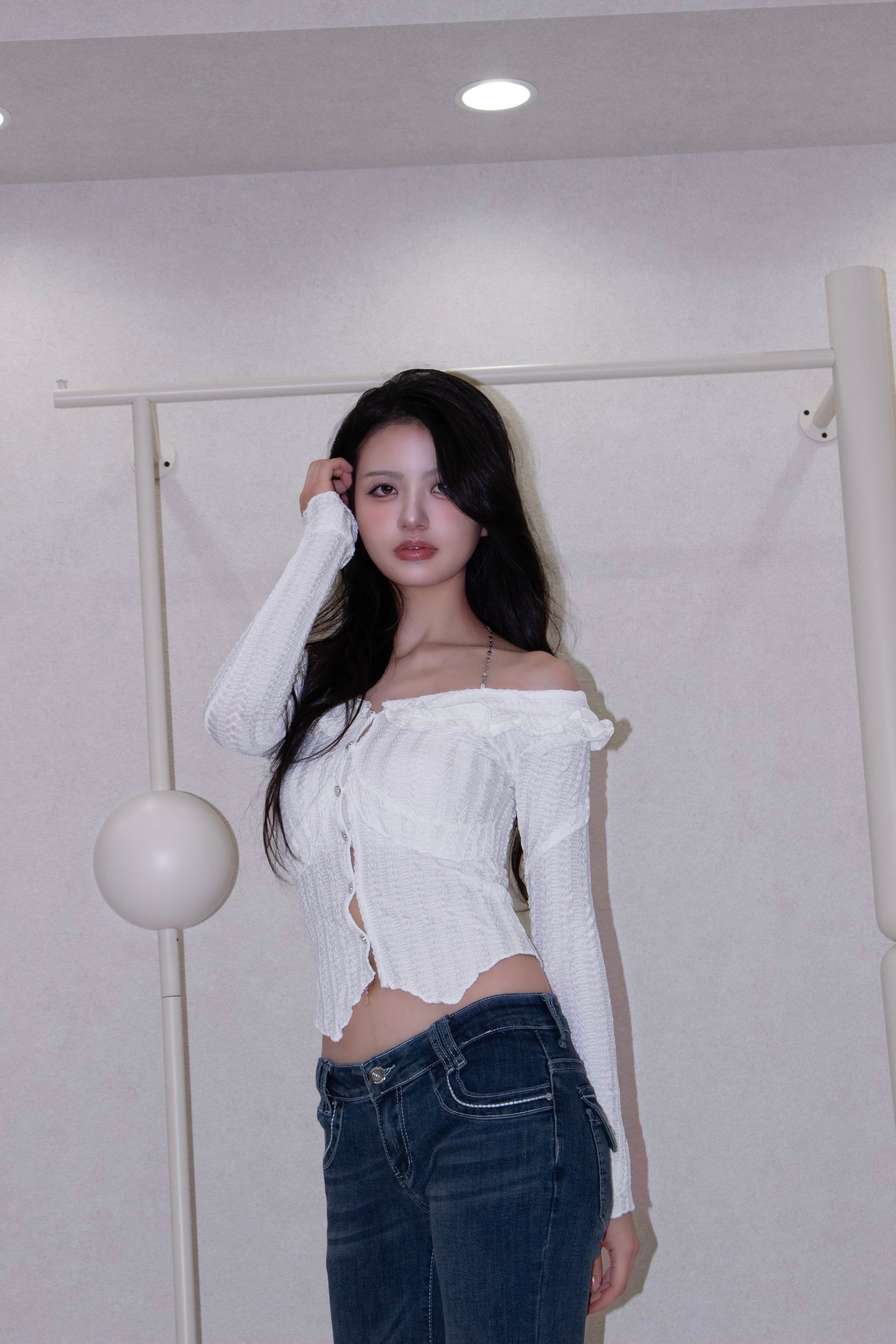white shirring tops.