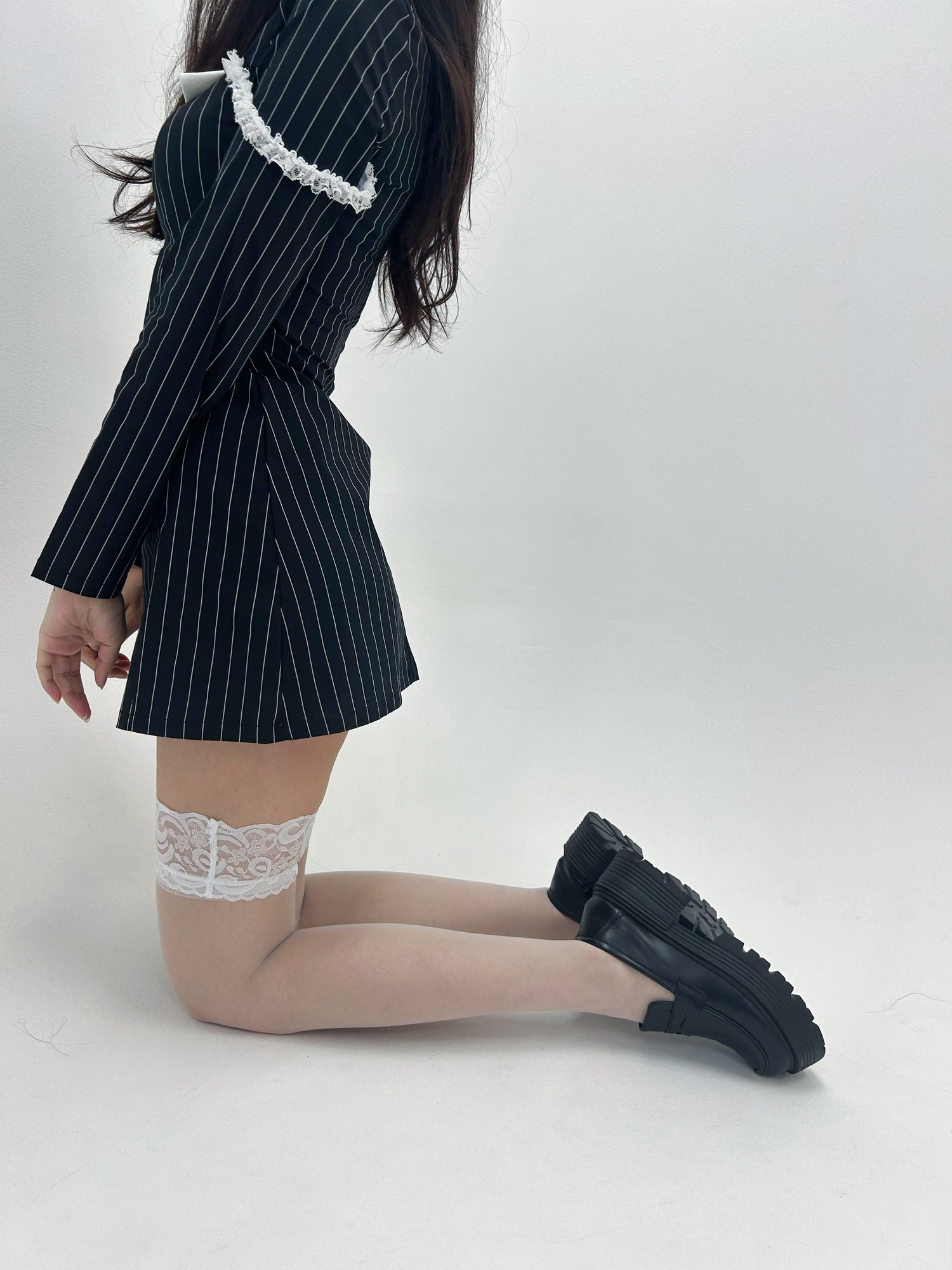 ribbon stripe one-piece.