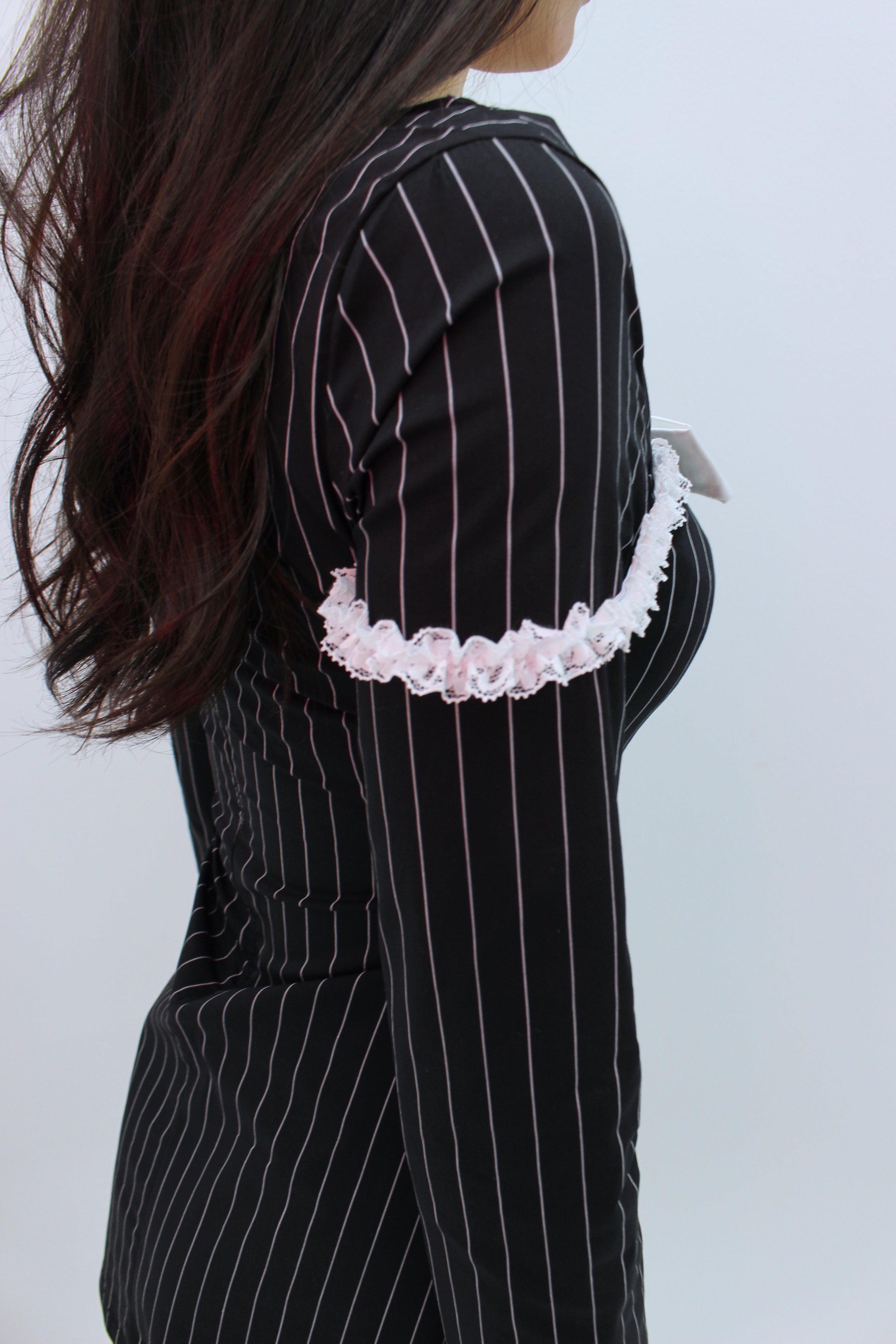 ribbon stripe one-piece.