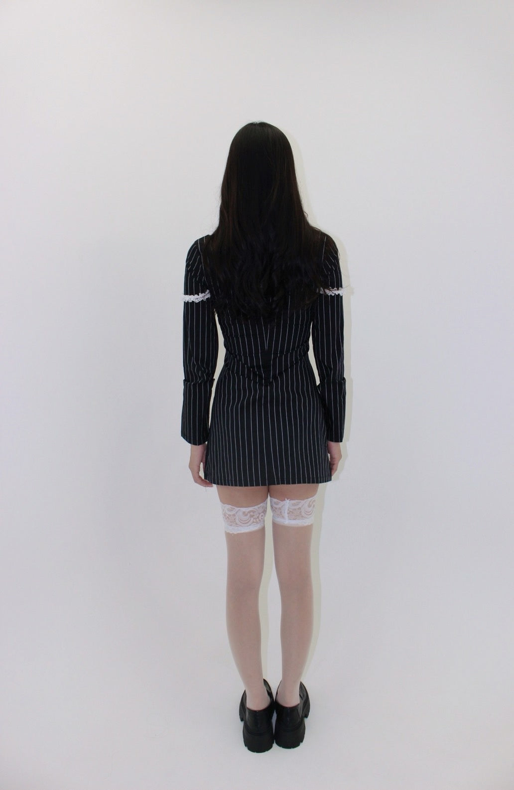 ribbon stripe one-piece.