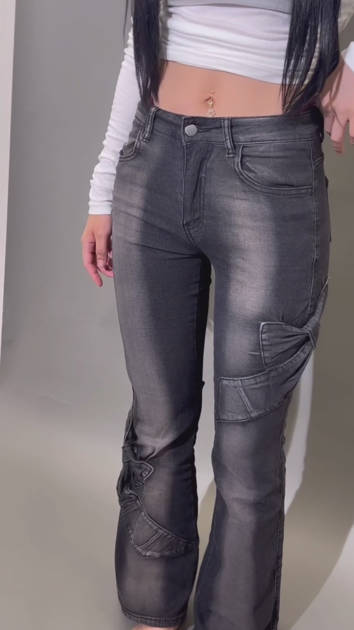 ribbon flare denim.