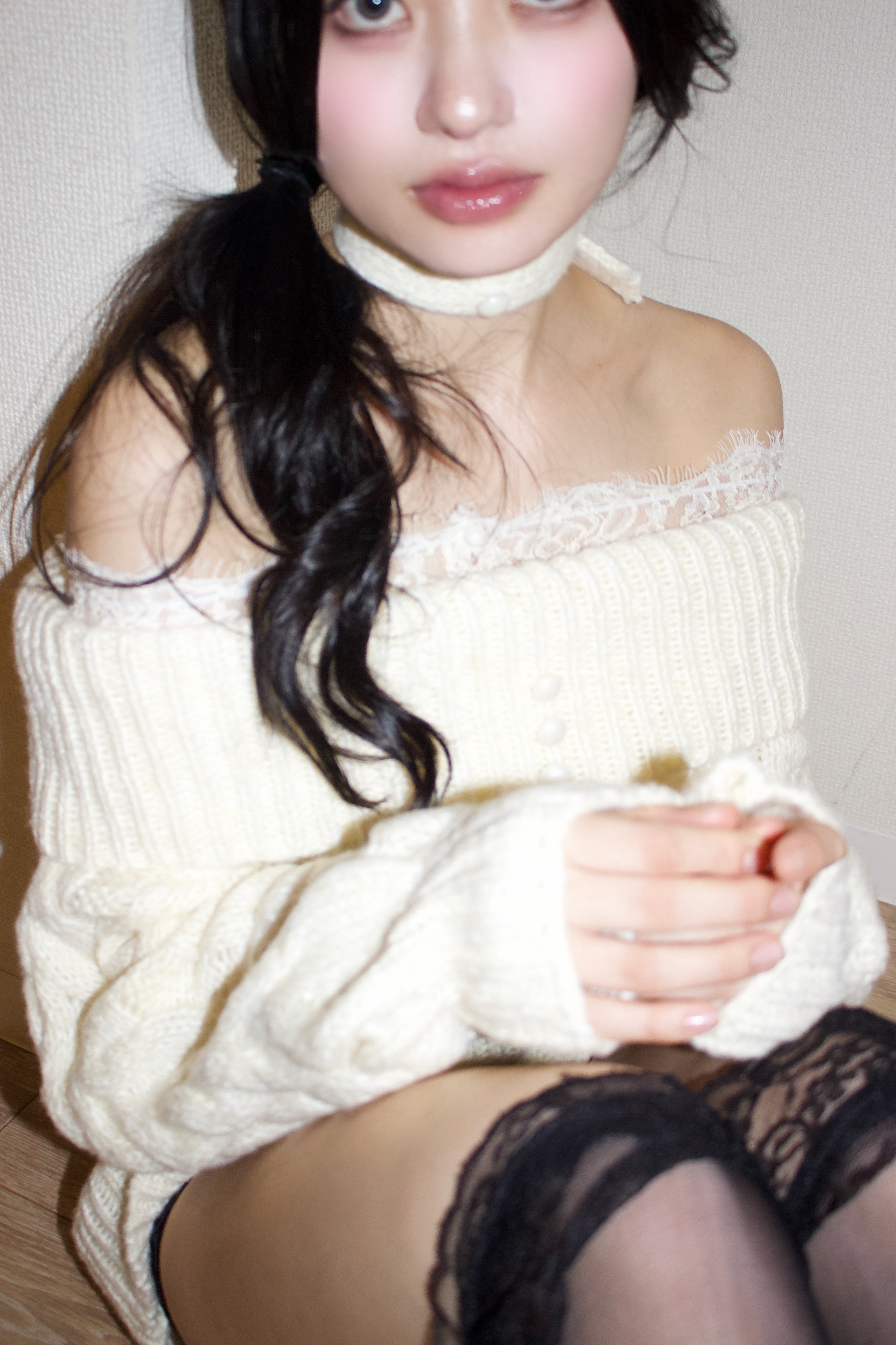 ivory cable knit.
