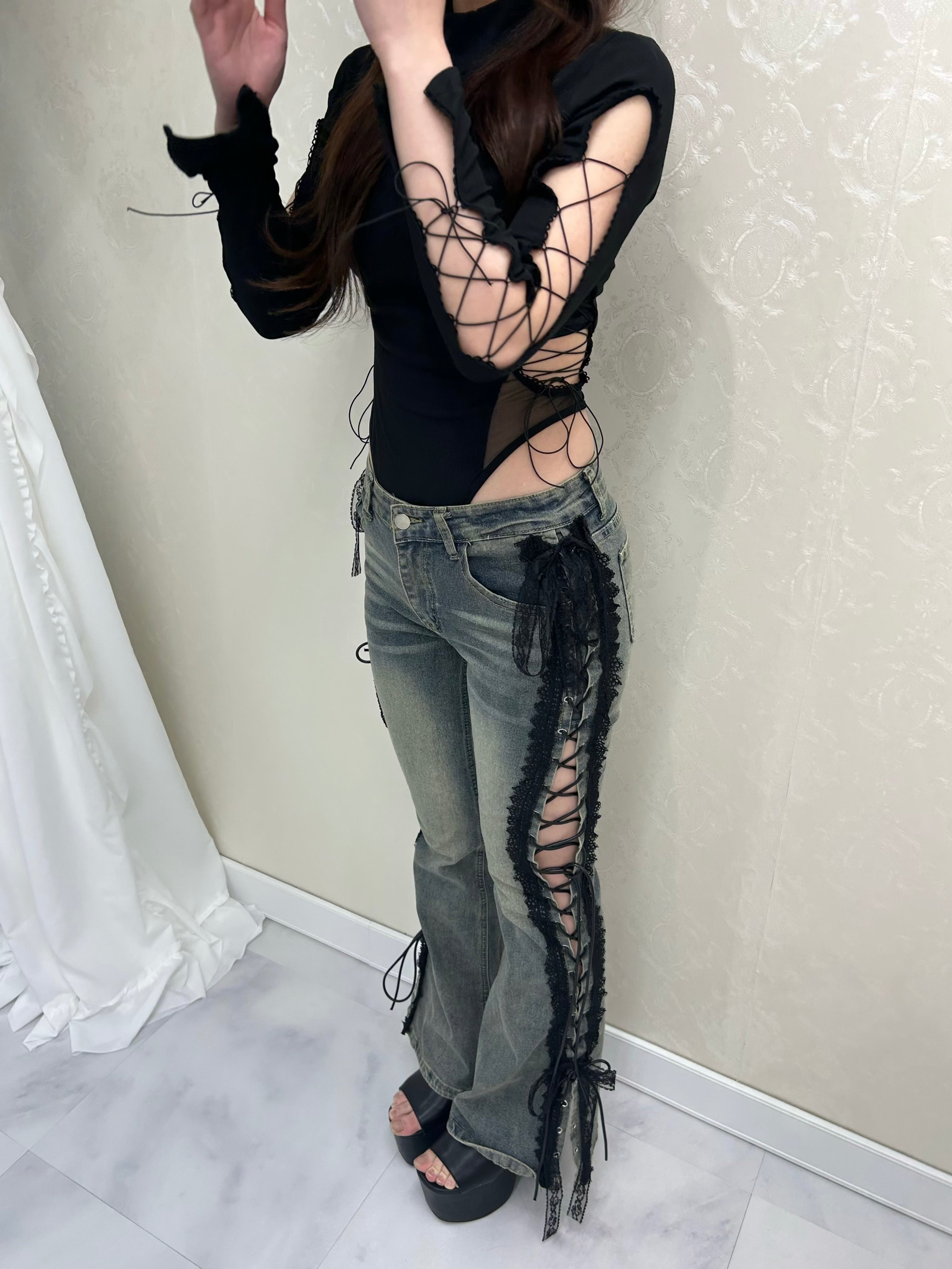 Bare Lace-Up Bodysuit.