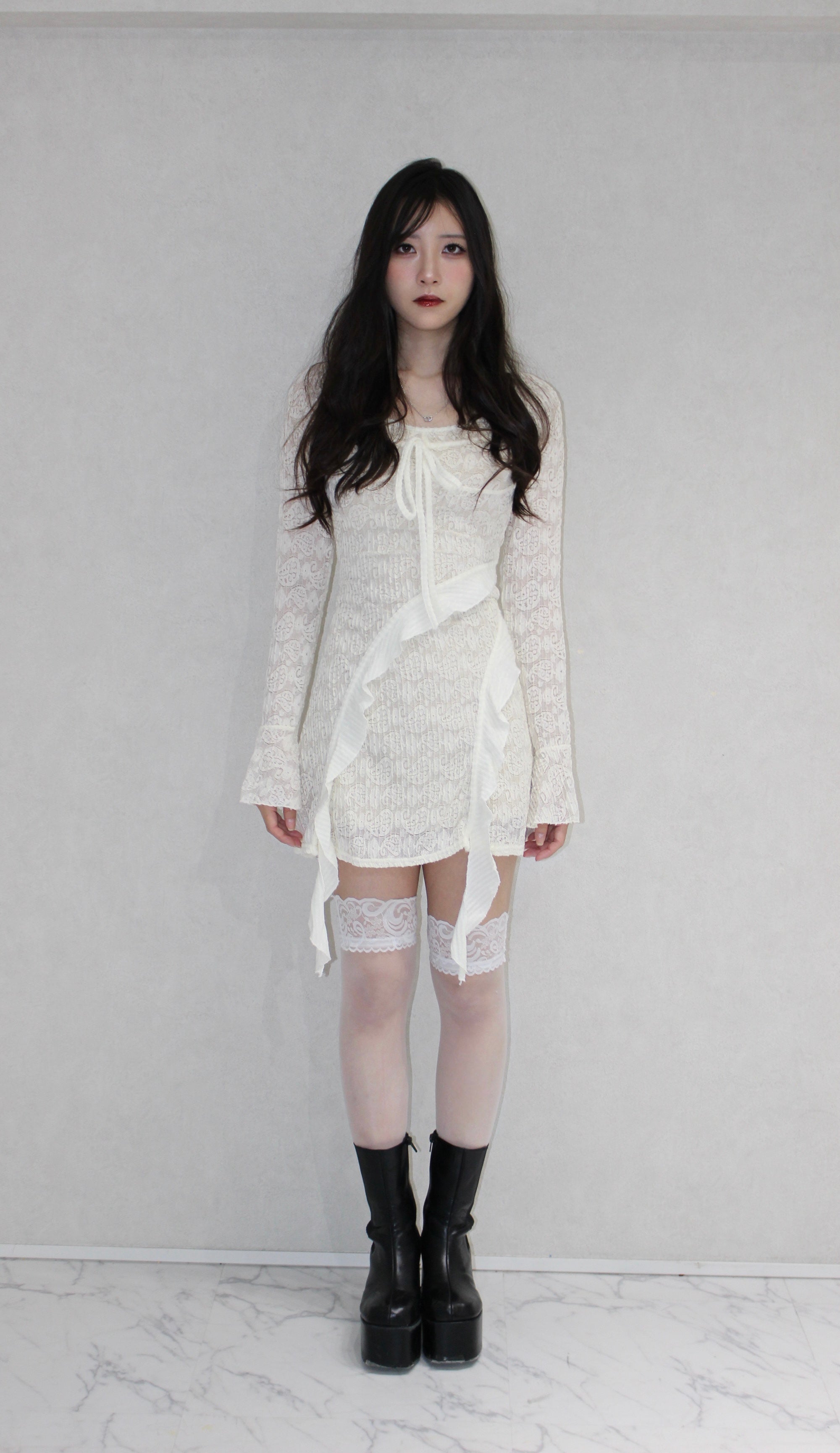 ruffle lace one-piece.