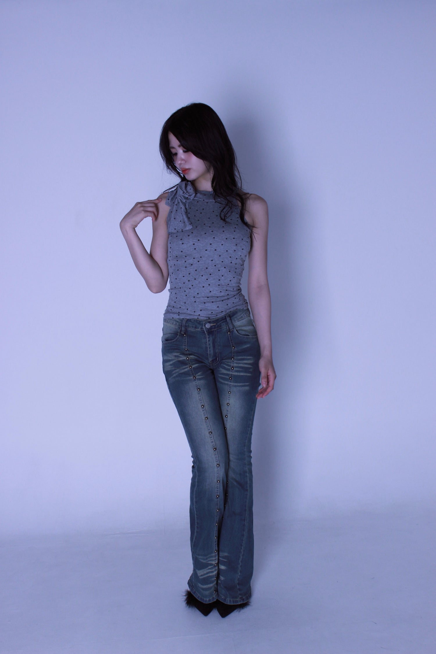 ribbon dot tops.
