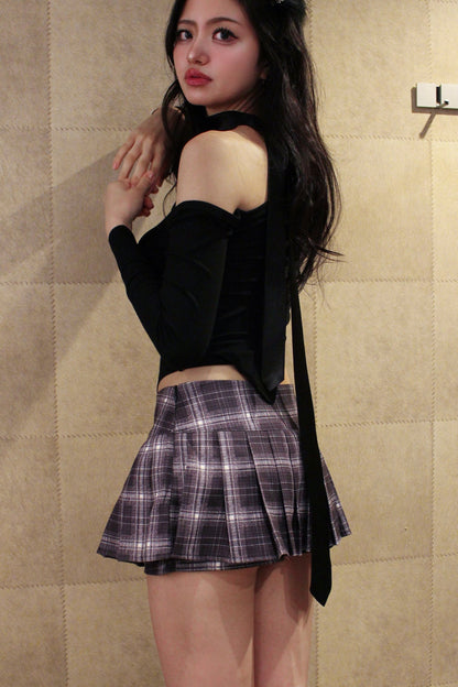 bitter check skirt.