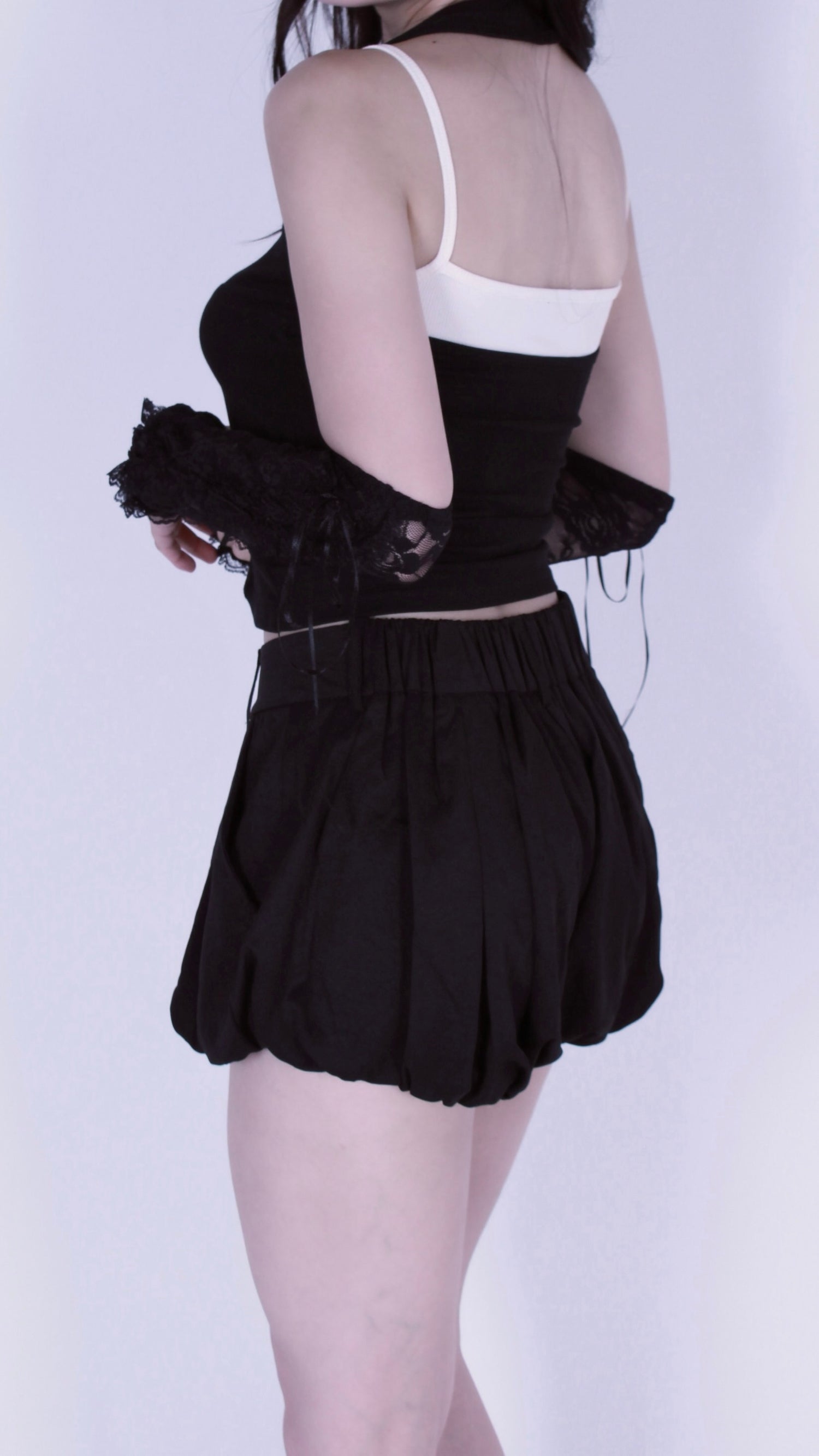 cocoon puff skirt.