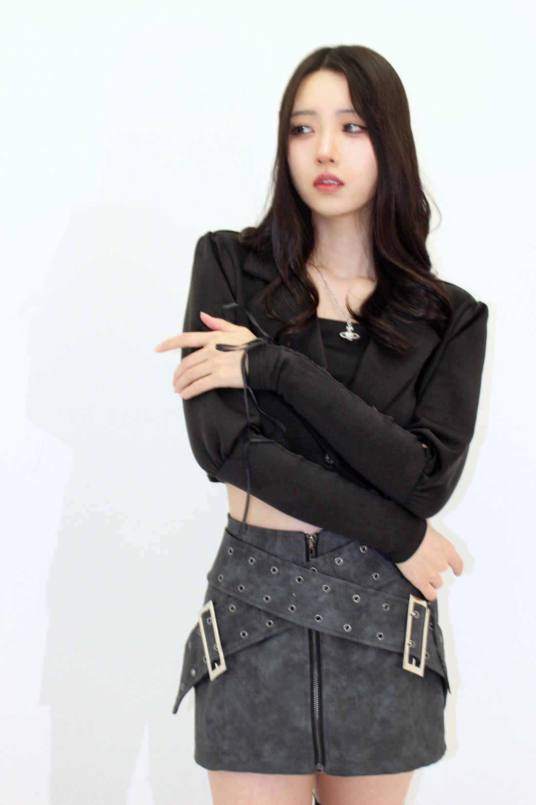 arm lace up jacket.