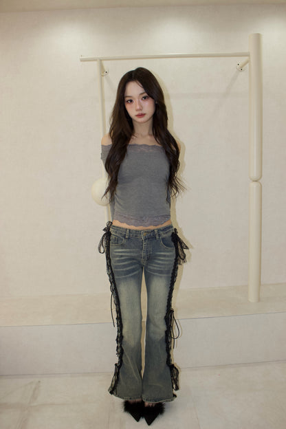 muse en lace off-shoulder.