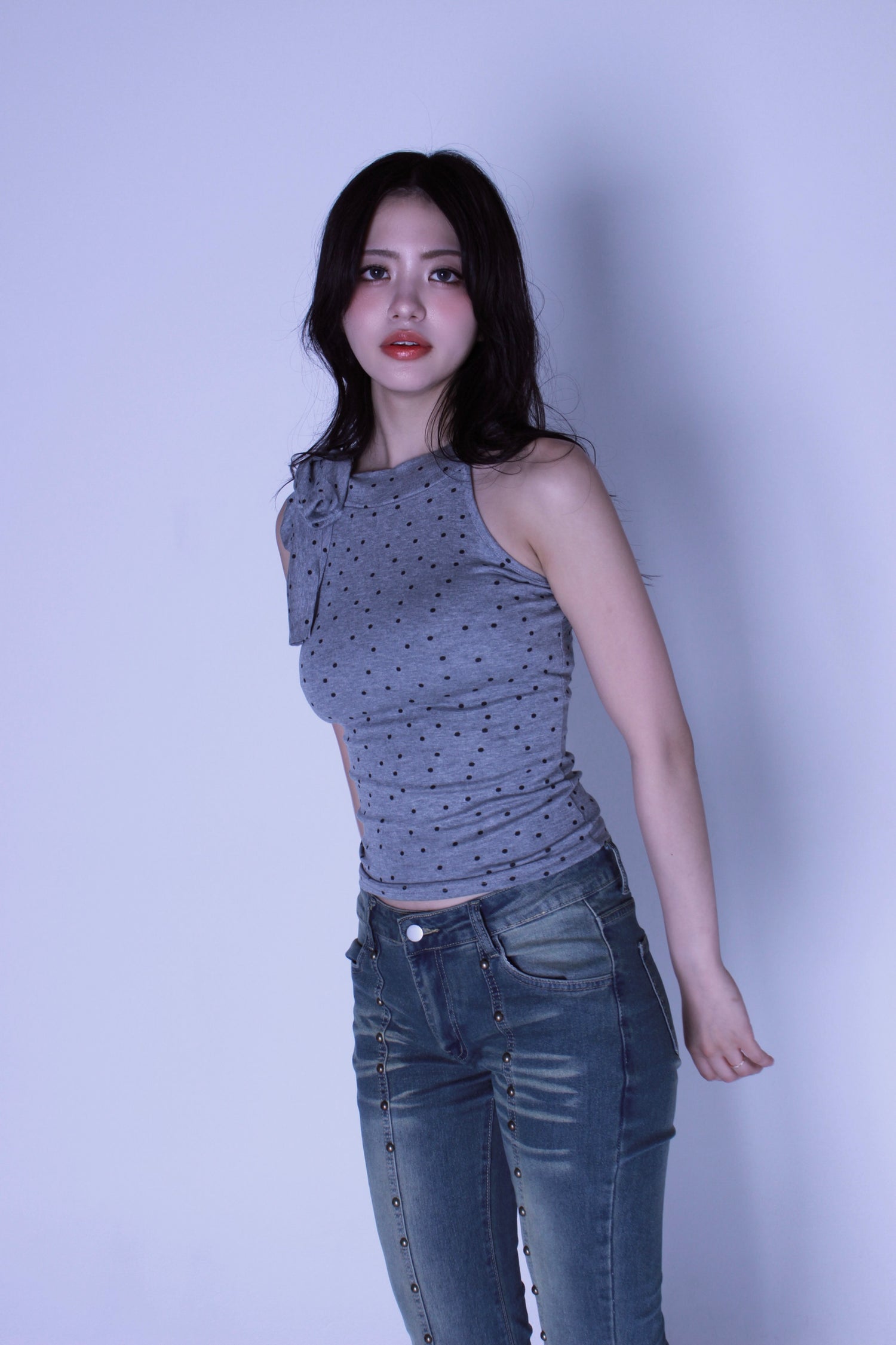 ribbon dot tops.