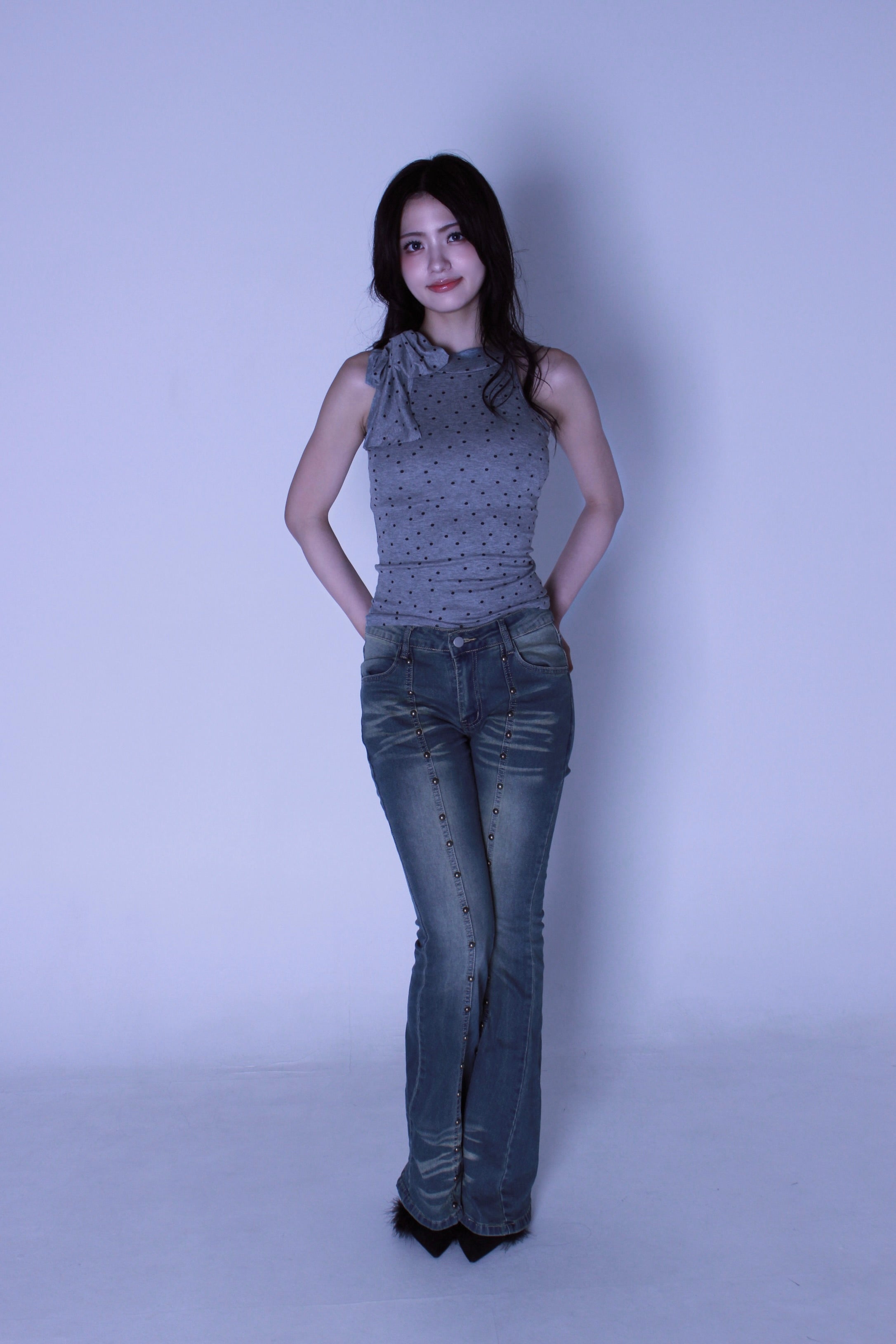 ribbon dot tops.